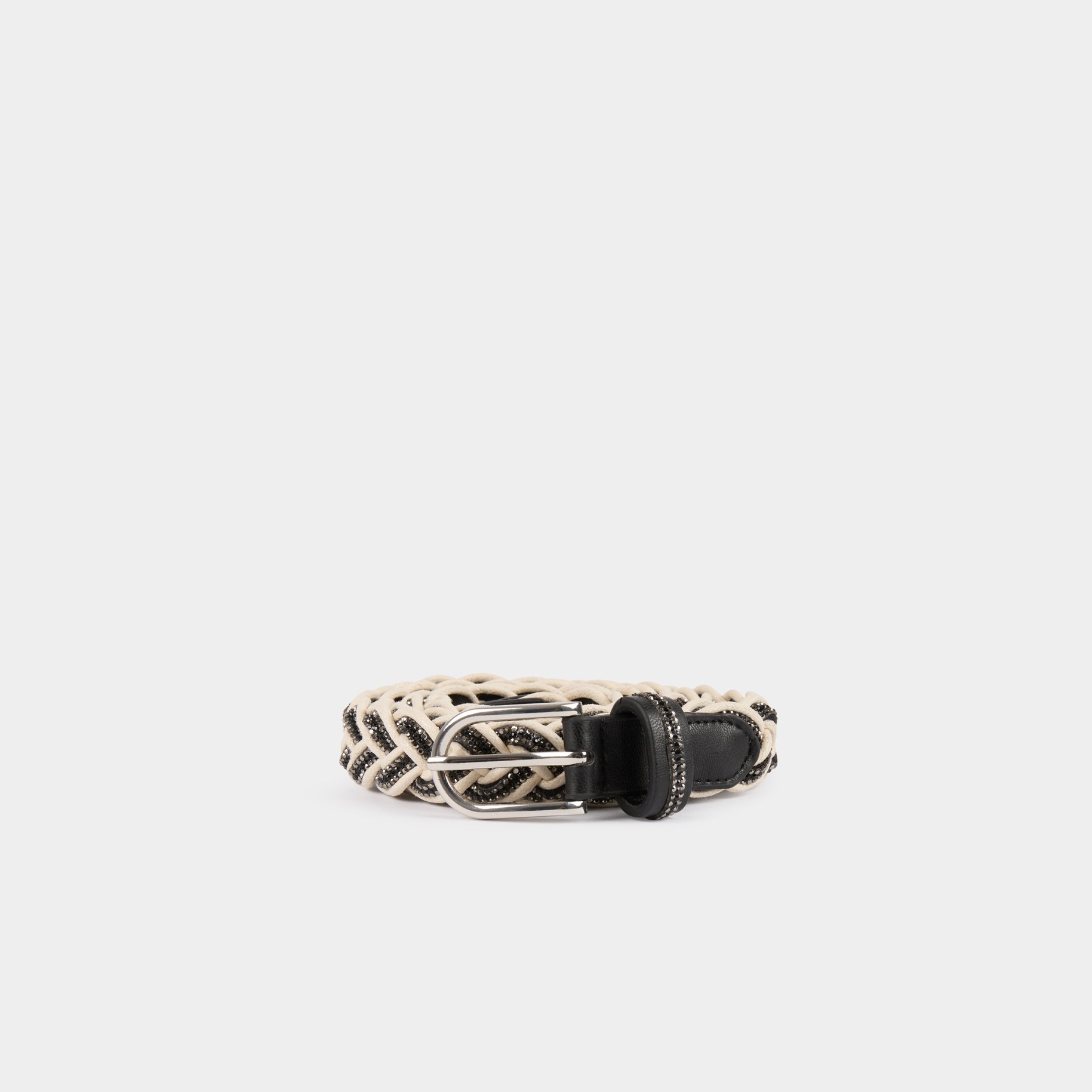 braided belt with rhinestones black women Braided belt with rhinestones black women