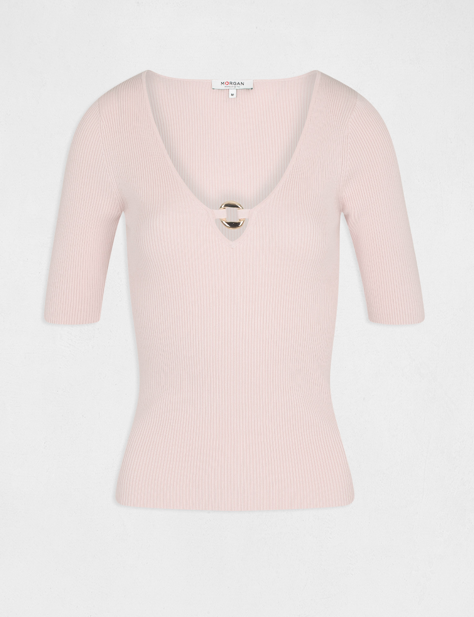 3/4-length sleeved jumper with ornament ladies' 3/4-length sleeved jumper with ornament ladies'