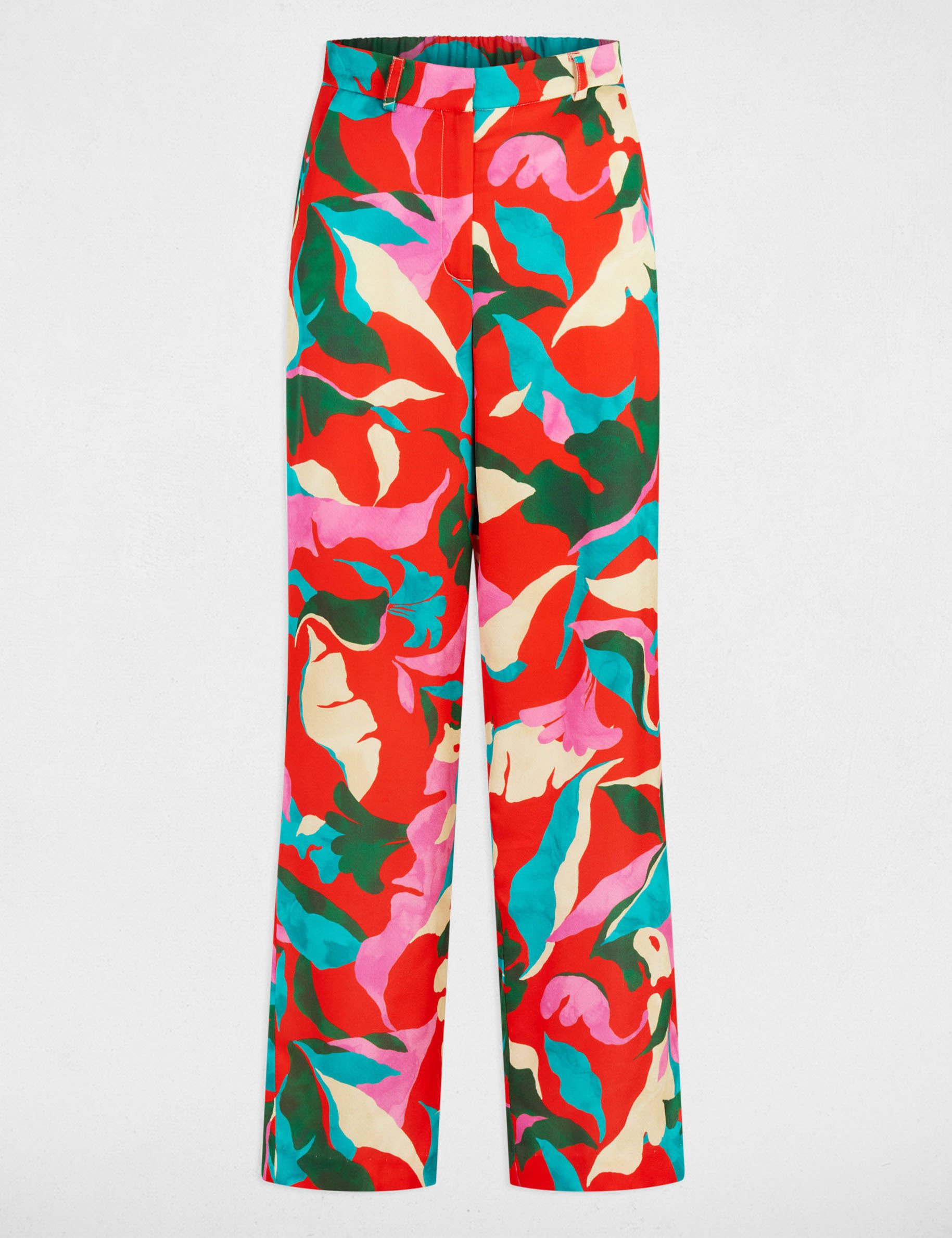 printed straight trousers multicolor women Printed straight trousers multicolor women