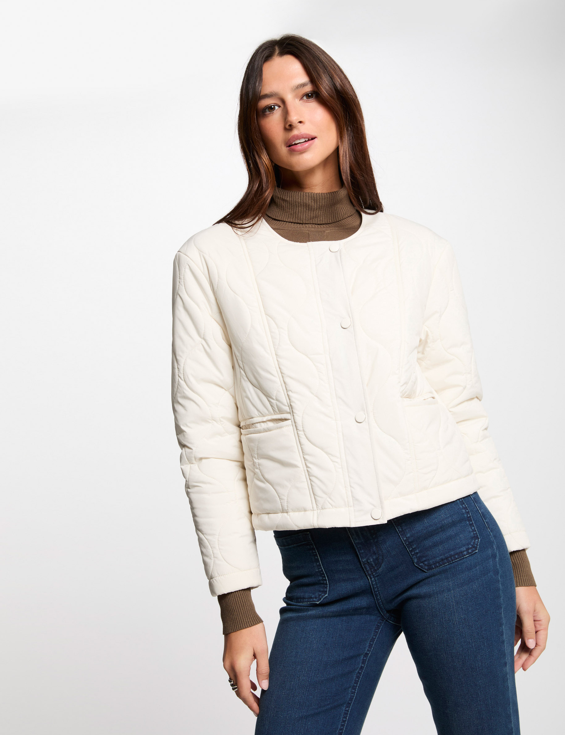 short padded jacket ivory women Short padded jacket ivory women