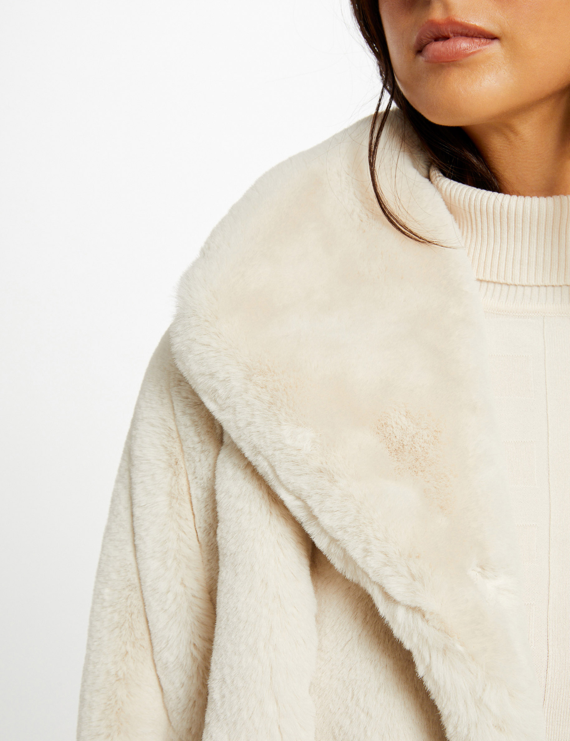 faux fur coat ivory women Faux fur coat ivory women