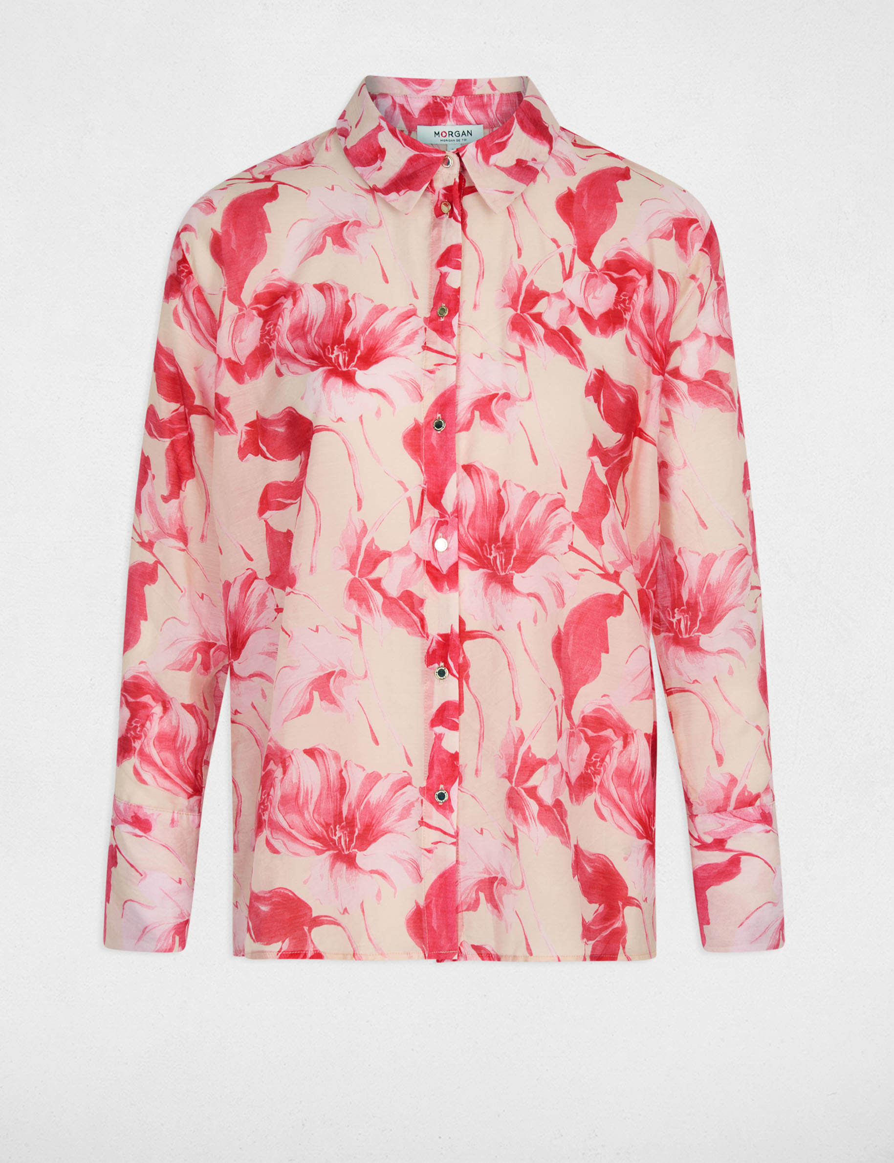 Shirt with a notched collar multicolor women