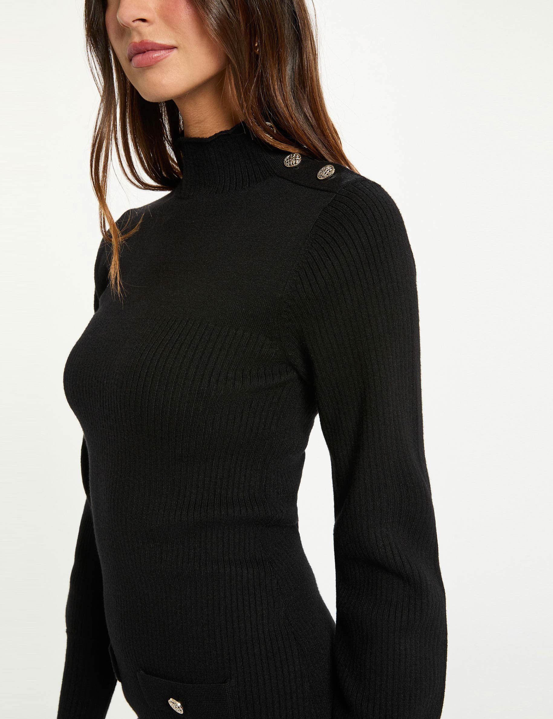 Short dress with high neck black women