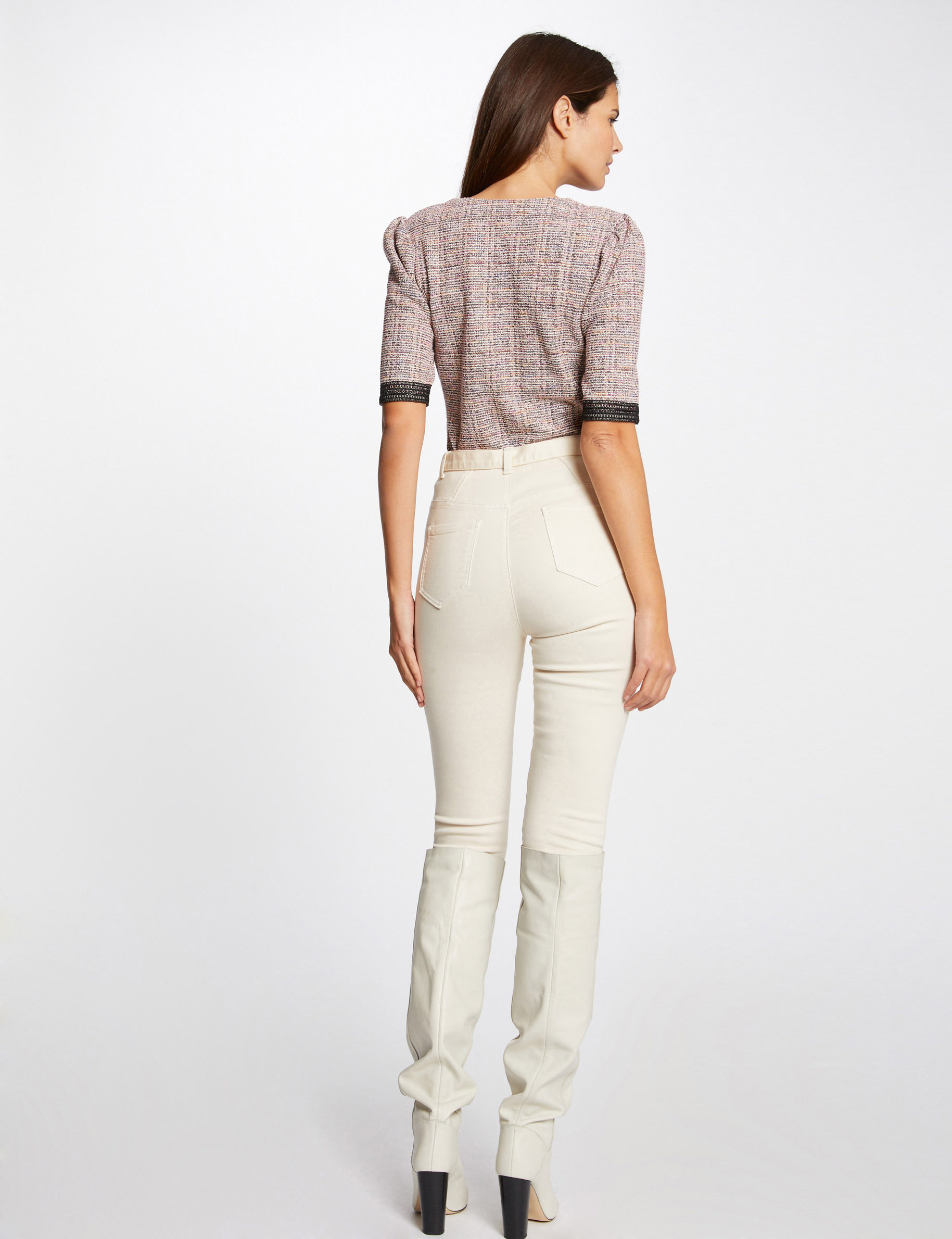 Buttoned short-sleeved t-shirt multico ladies' Buttoned short-sleeved t-shirt multico ladies'