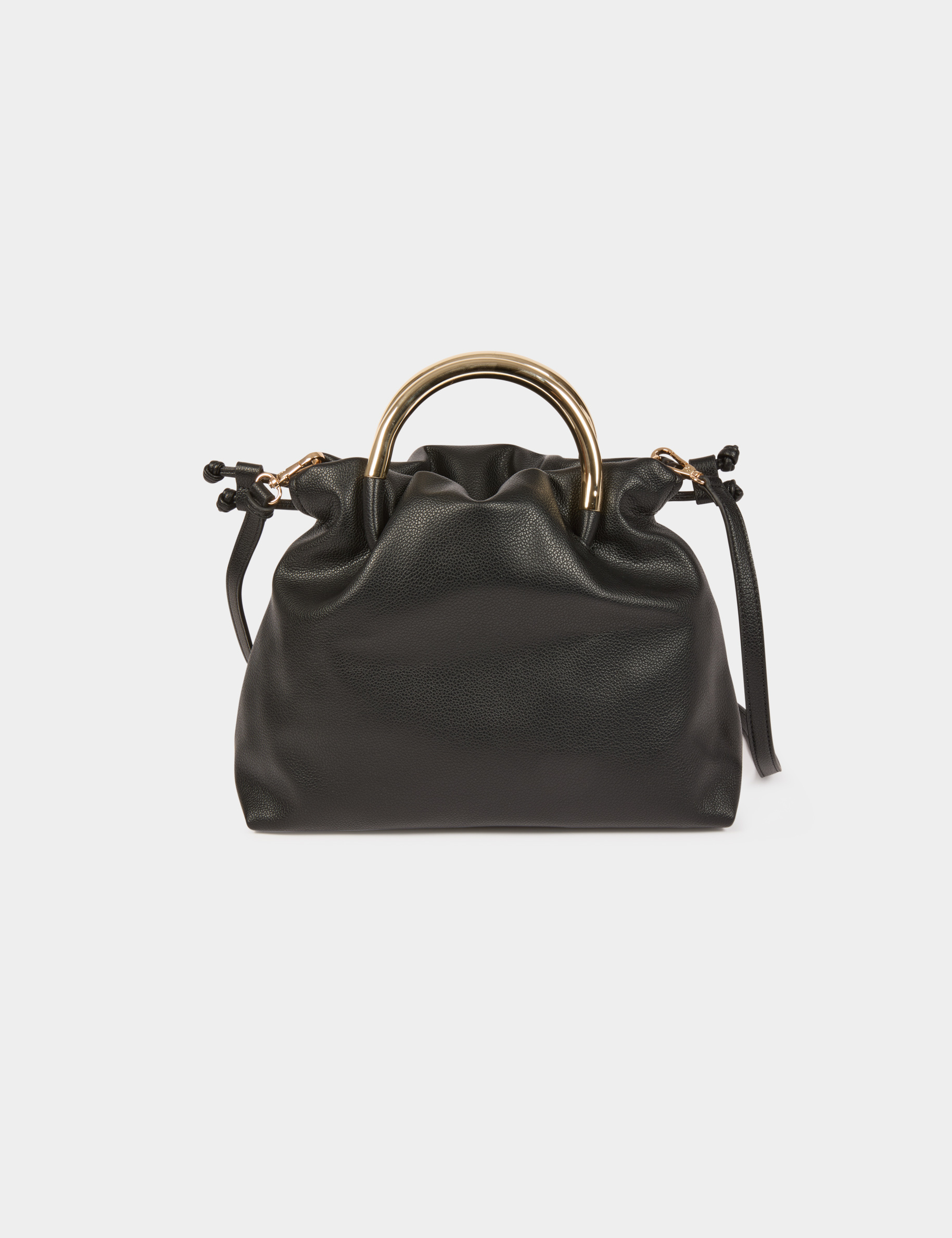 Bag with metal handles black women