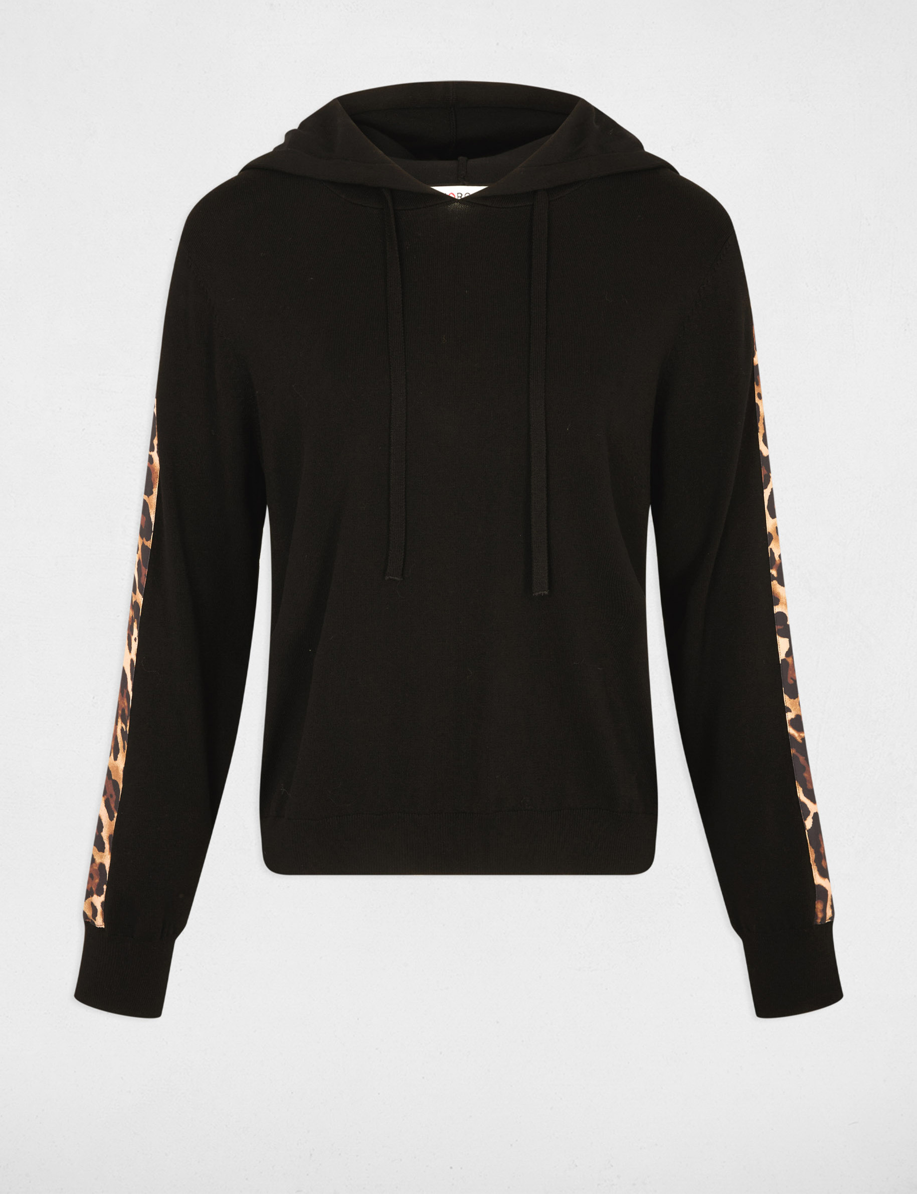 Fitted hoodie sweater black women
