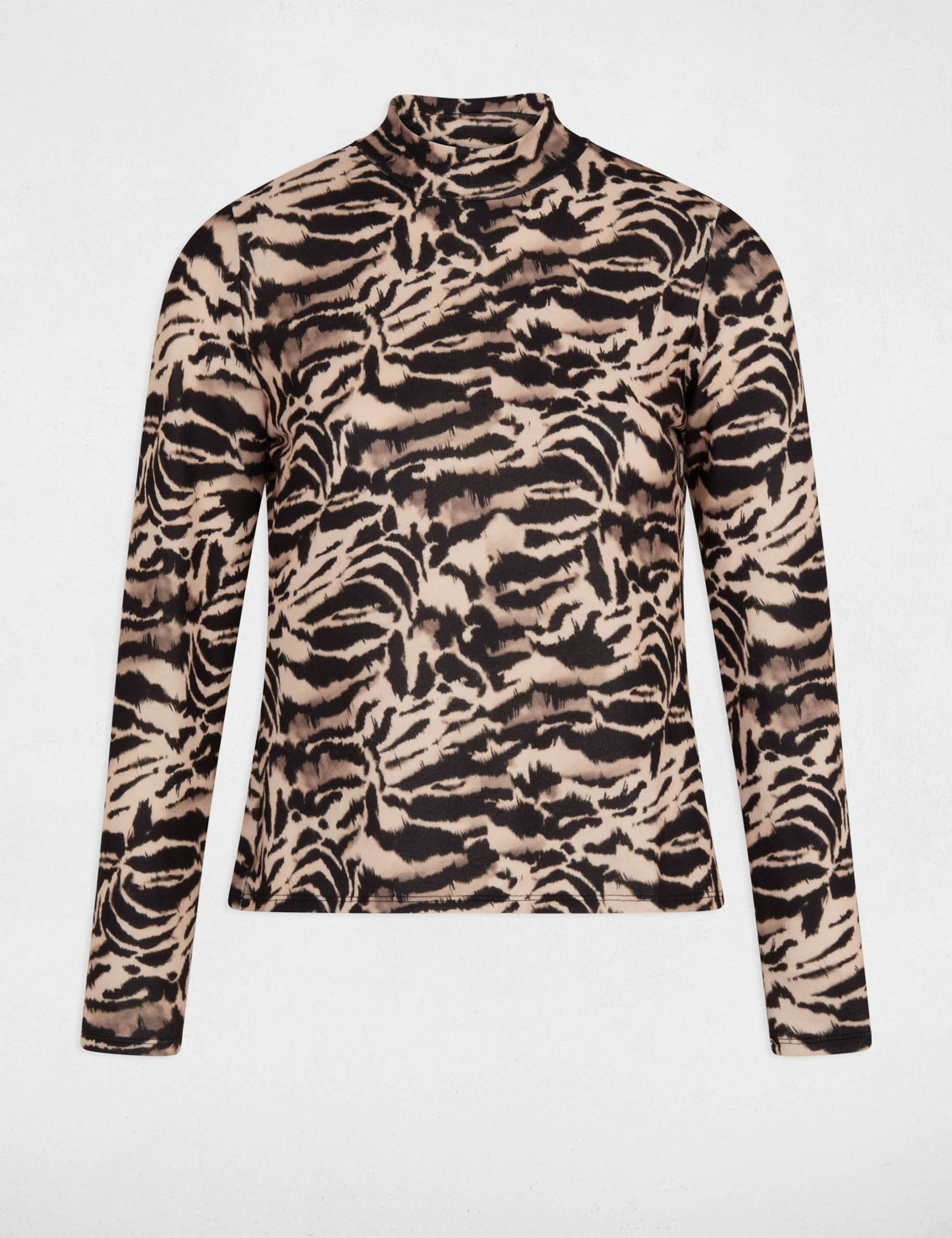 Fitted high neck t-shirt multicolor women