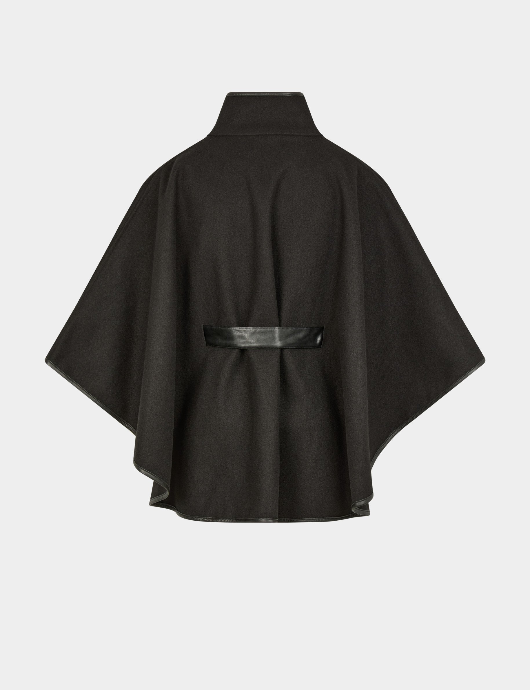High neck poncho black women