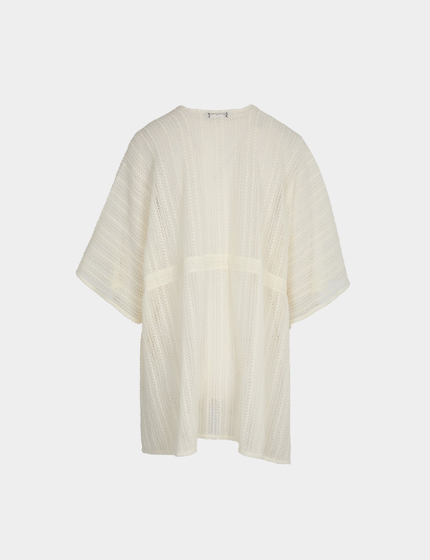 V-neck poncho white women
