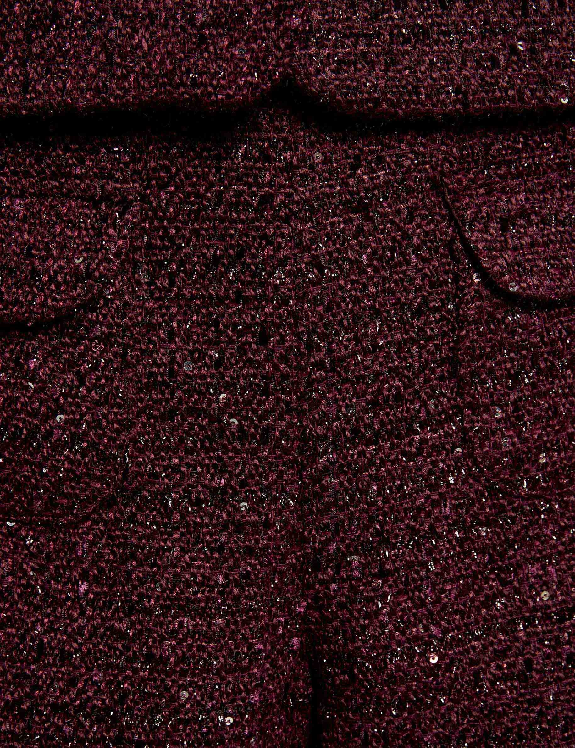 high waisted tweed shorts plum women null