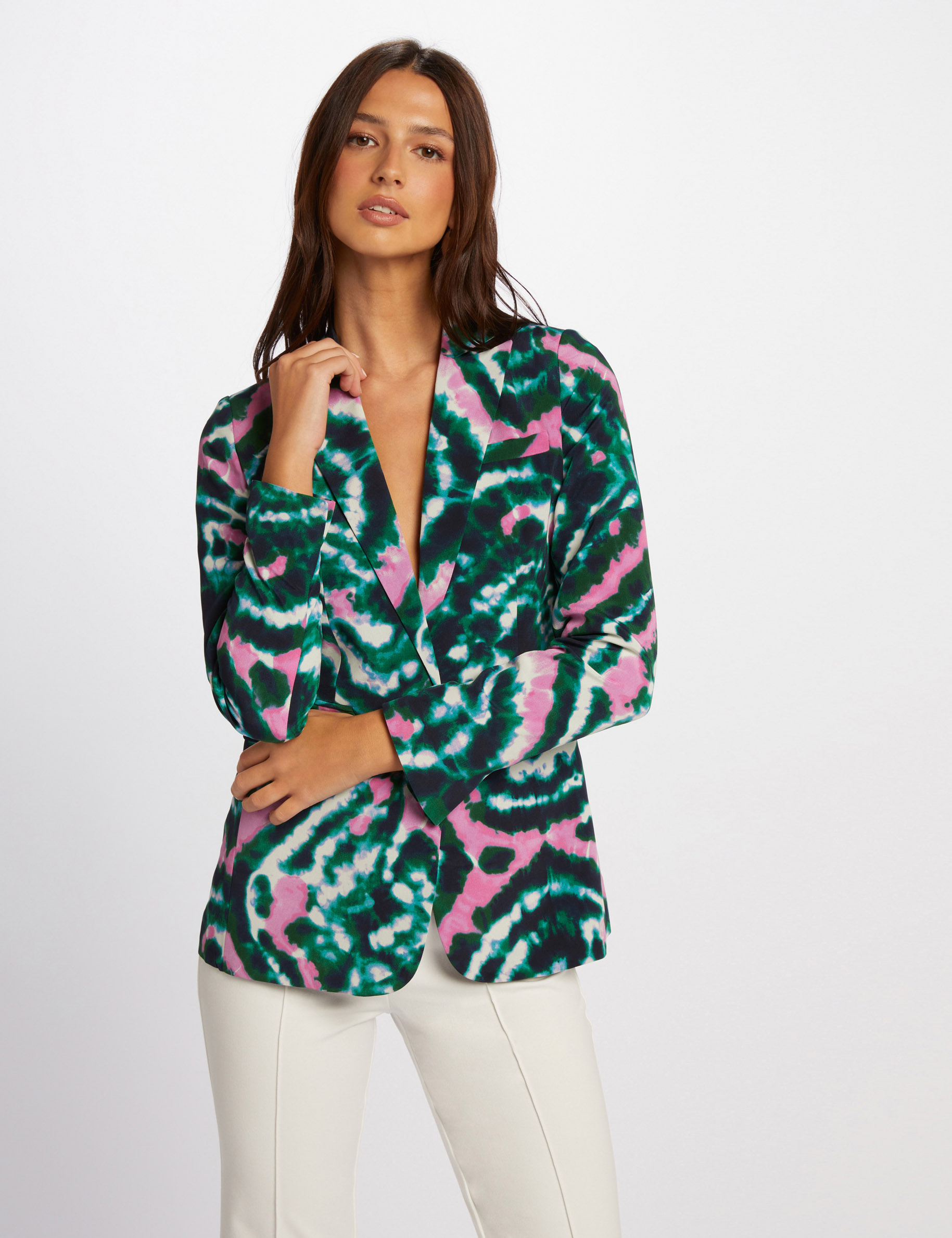 Printed loose blazer multicolored women Morgan