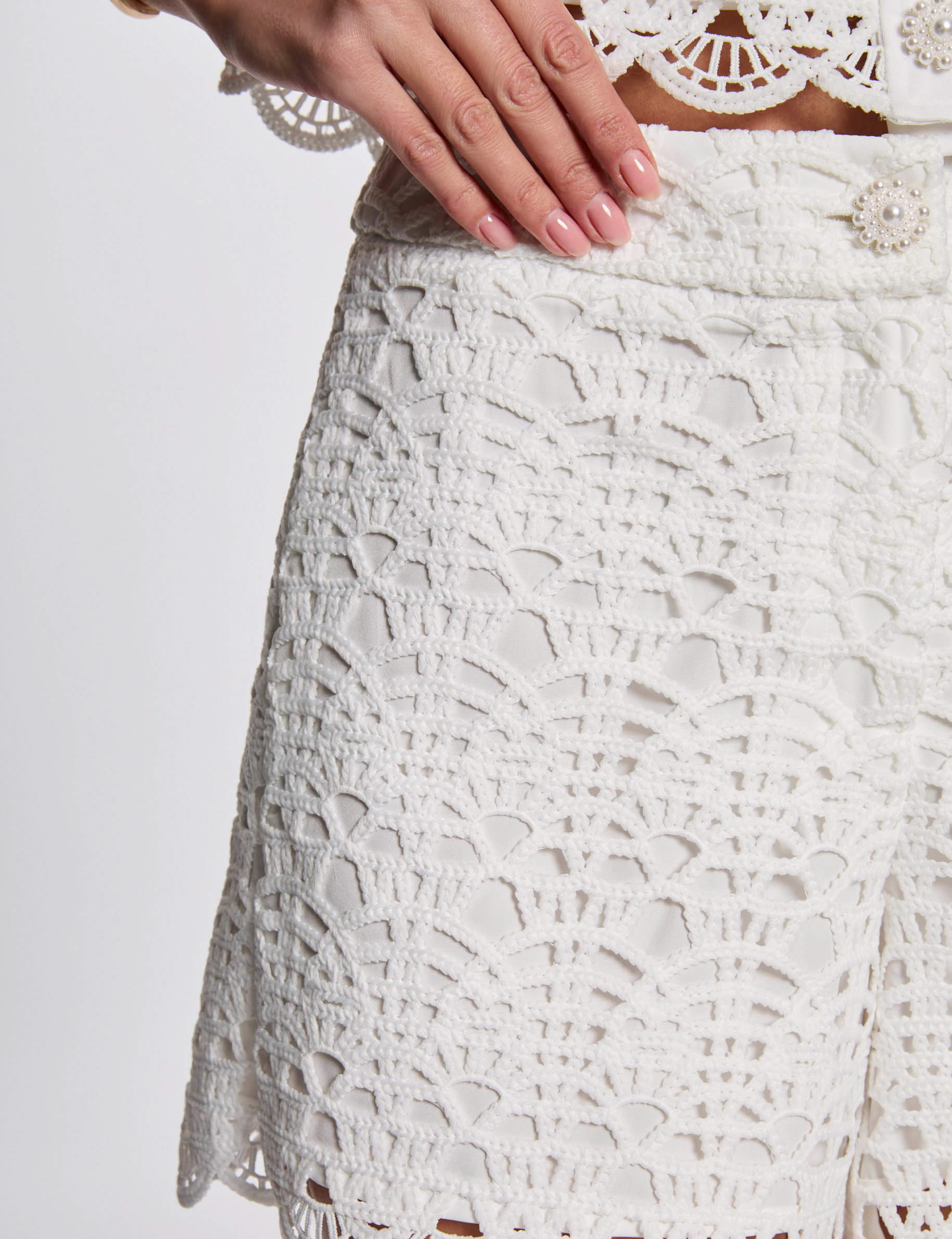 wide leg lace shorts white women Wide leg lace shorts white women
