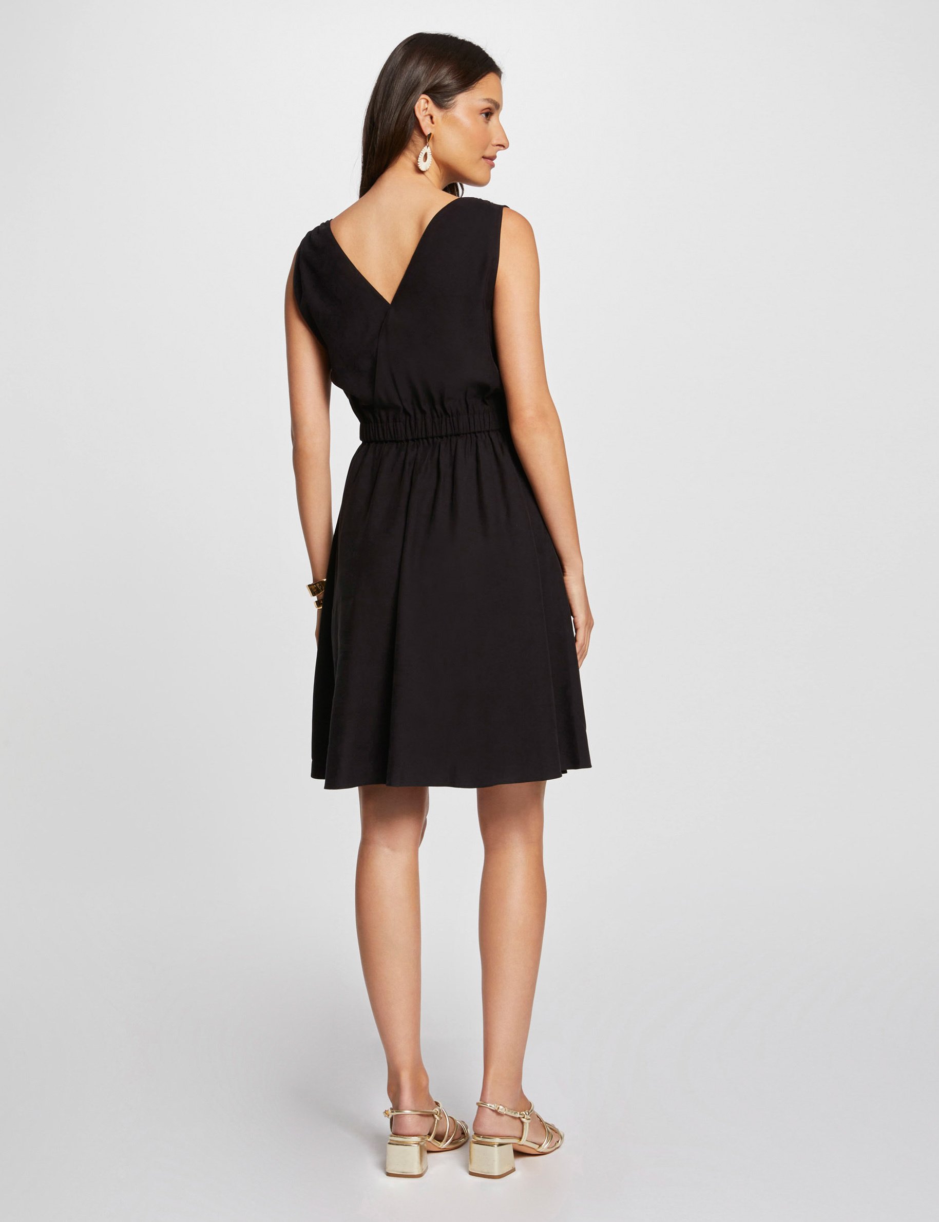 Mini skater dress with chain black women