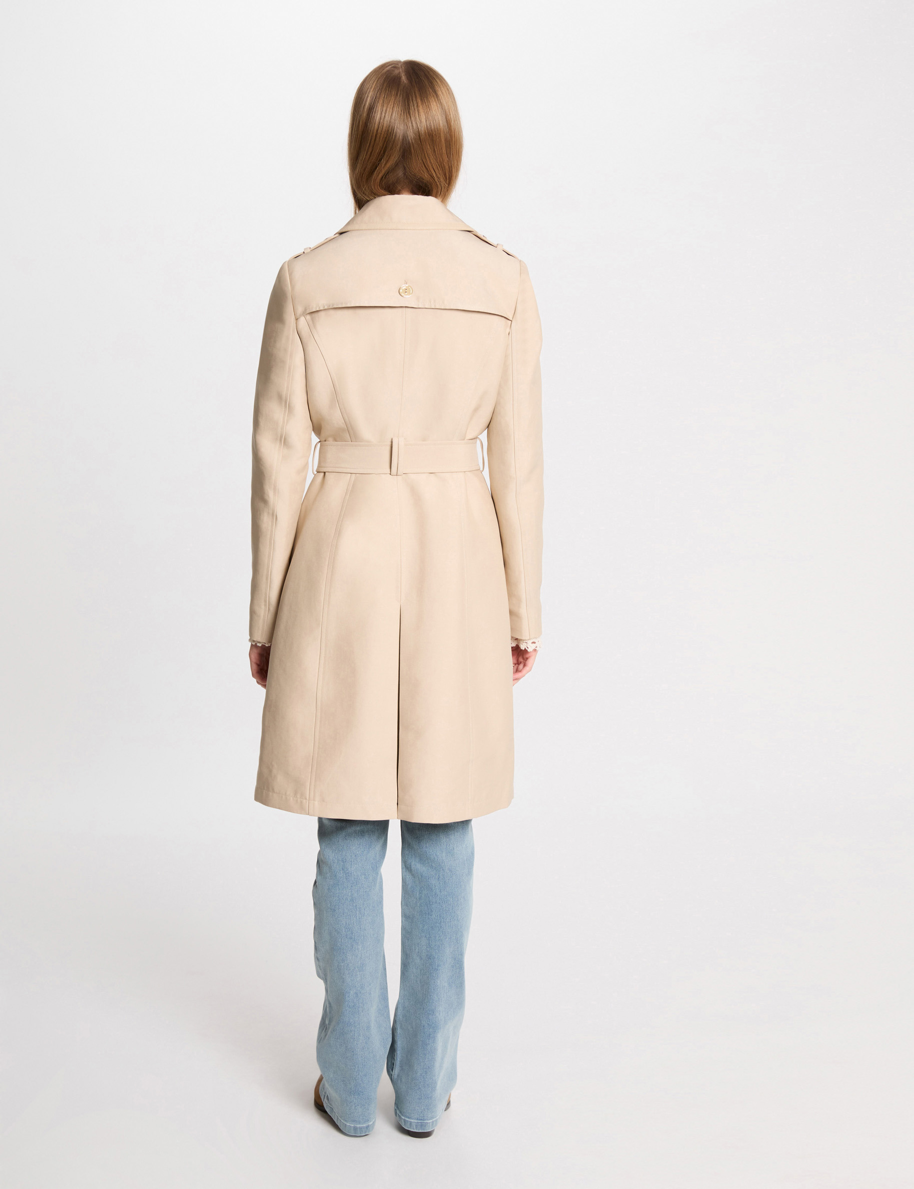 belted long trenchcoat sand women Belted long trenchcoat sand women