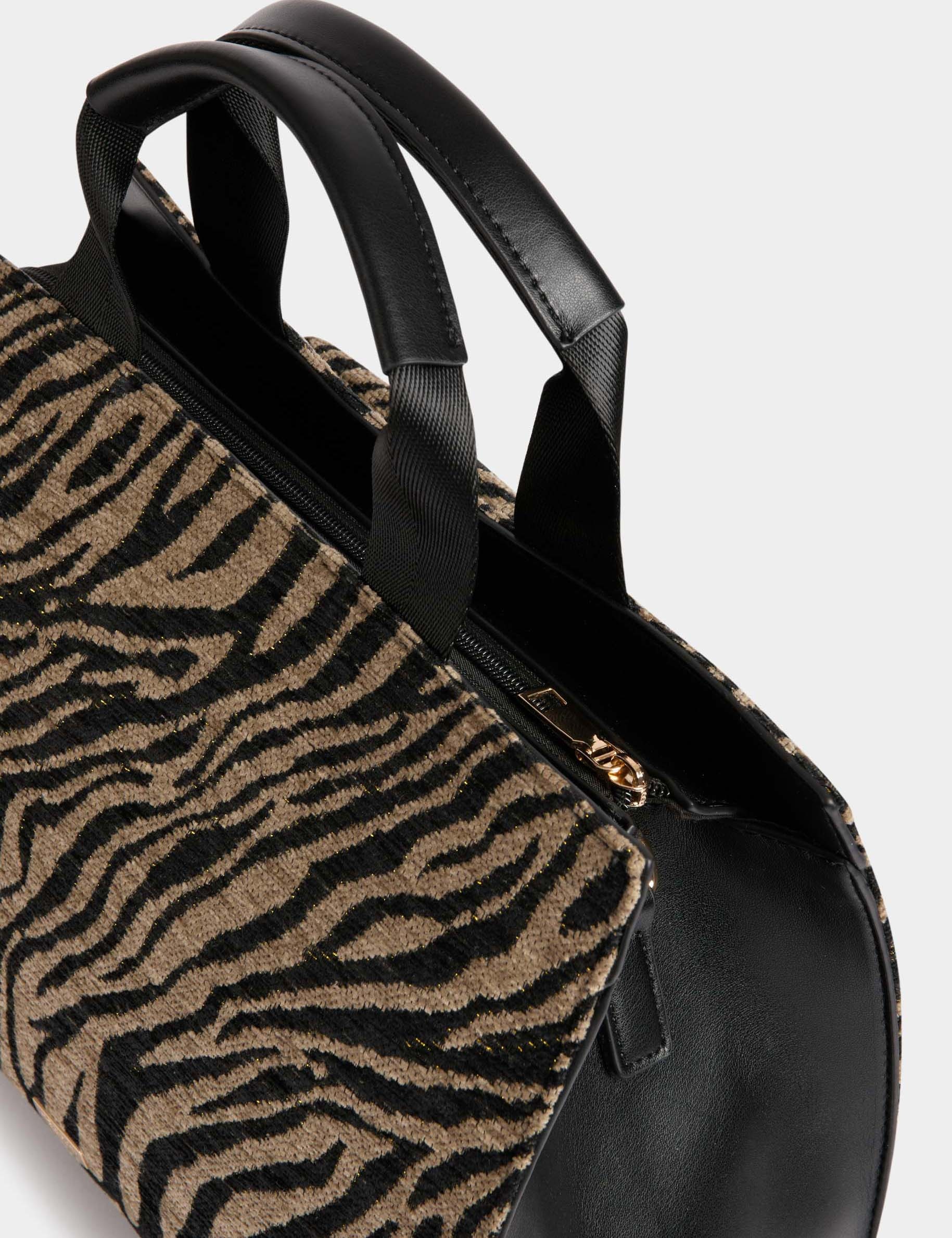Zebra print tote bag multicolor women