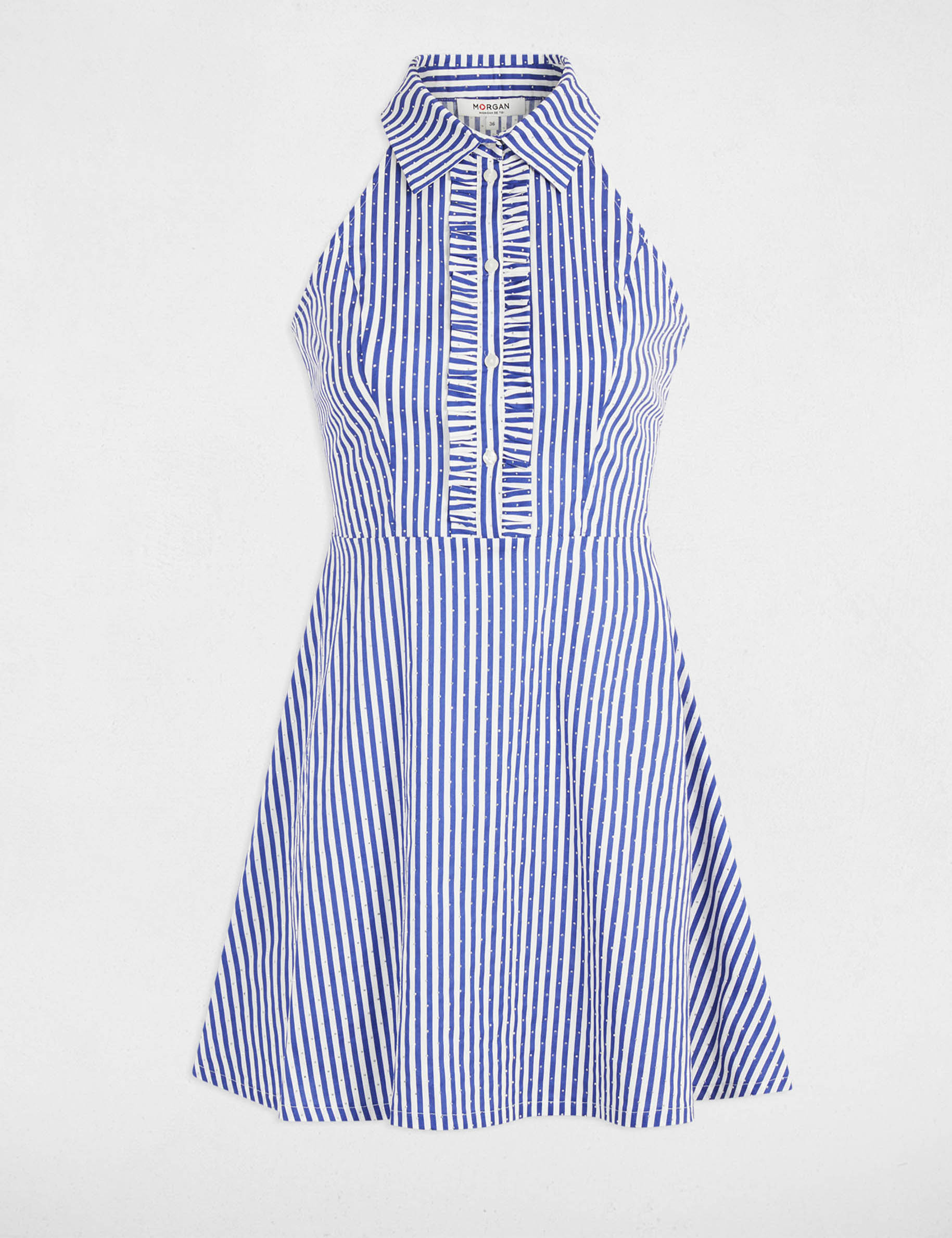 striped a line mini dress multicolor women Striped A-line mini dress multicolor women