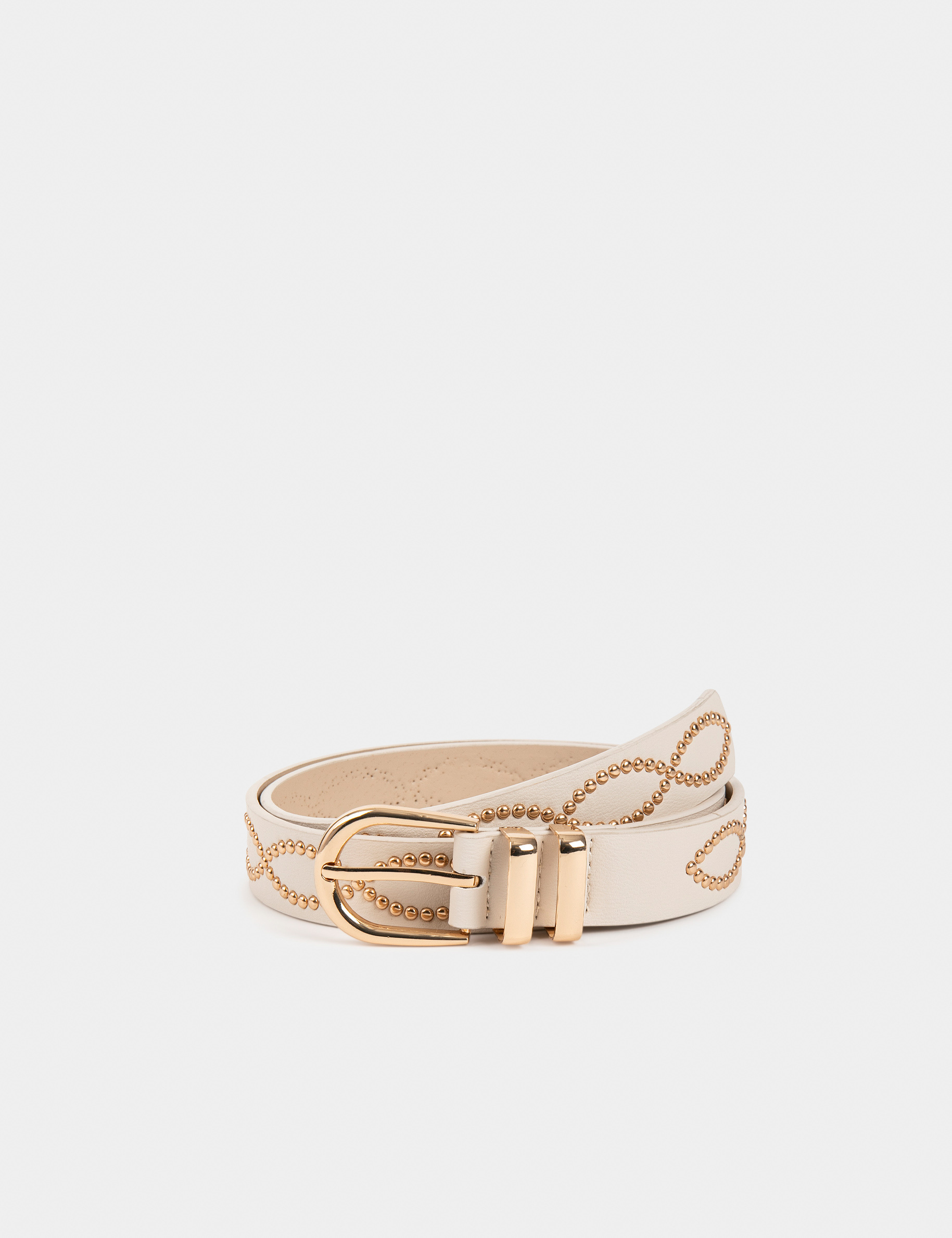 Belt with studs ivory ladies' Belt with studs ivory ladies'