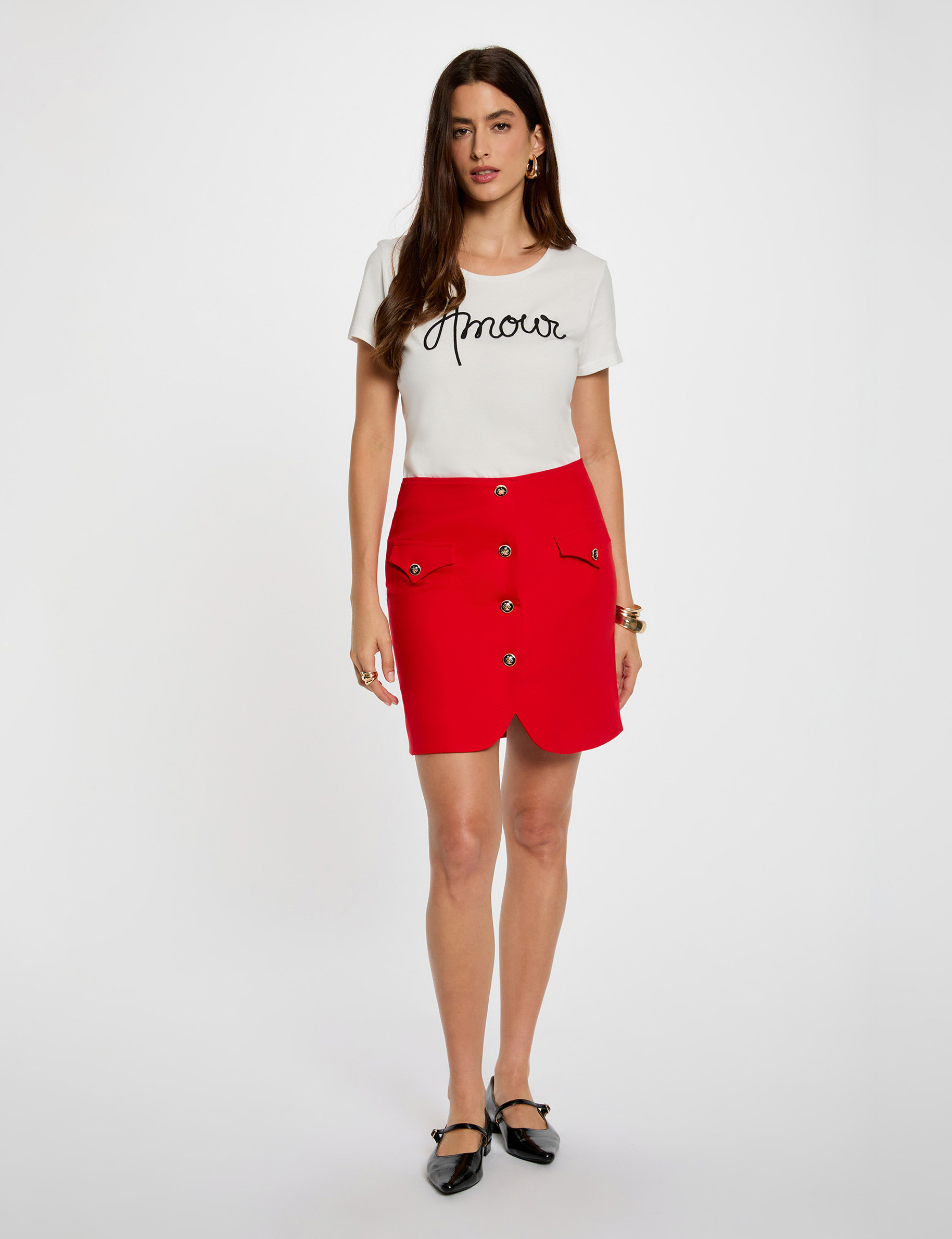 fitted short skirt red women Fitted short skirt red women