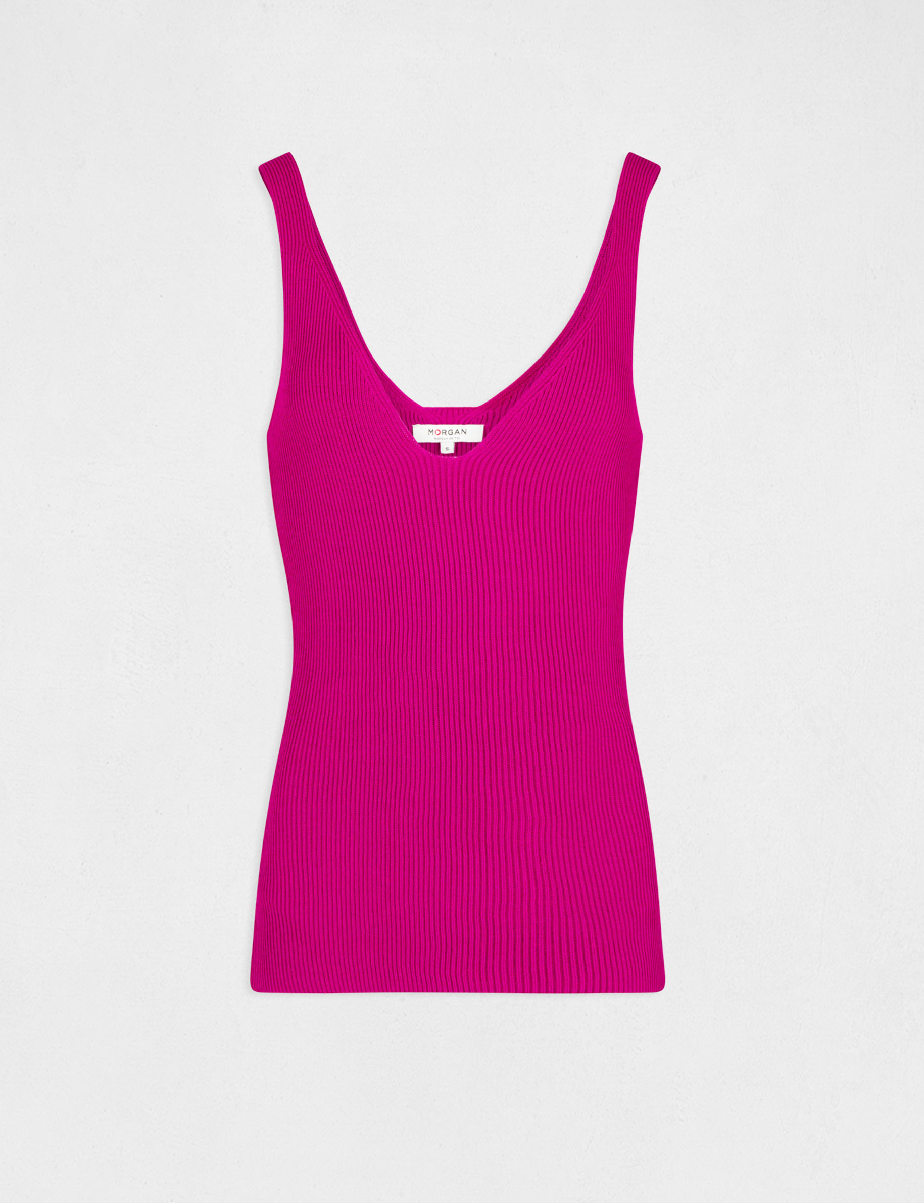 Jumper vest top with V-neck raspberry ladies'