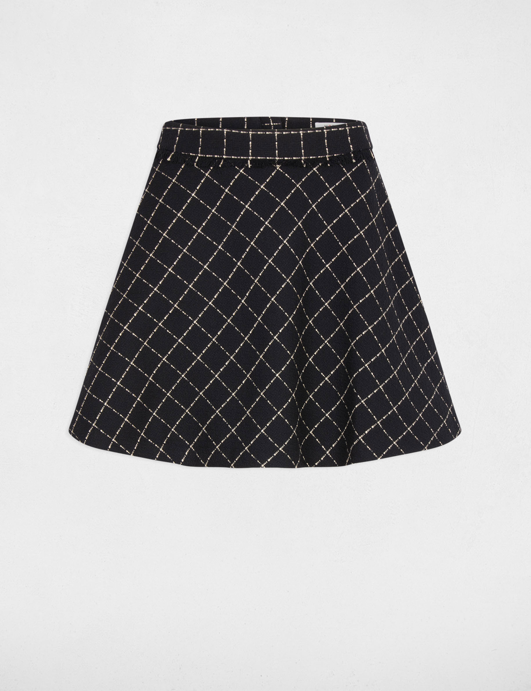 Jupe courte patineuse noir femme