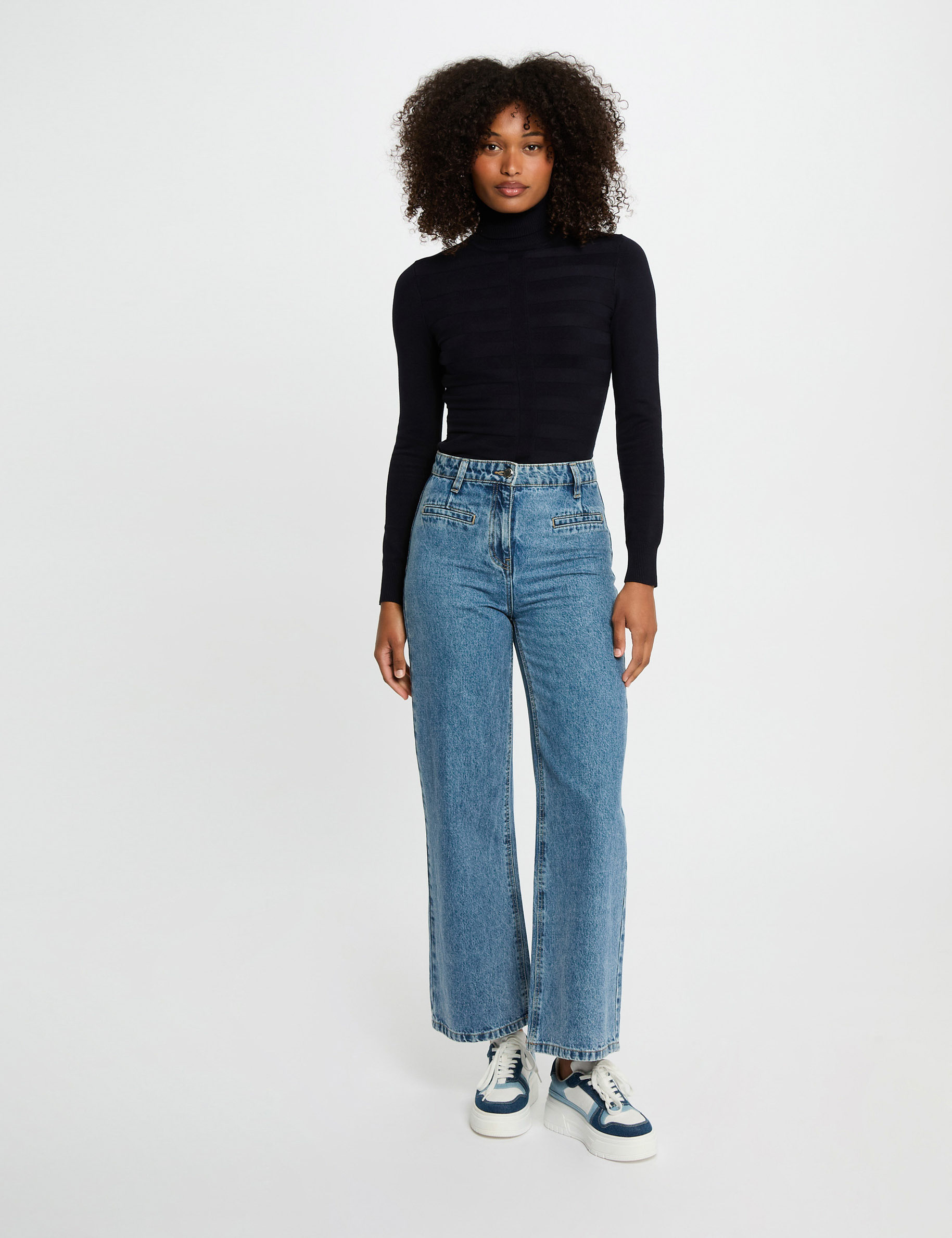 jumper with turtleneck navy blue women Jumper with turtleneck navy blue women