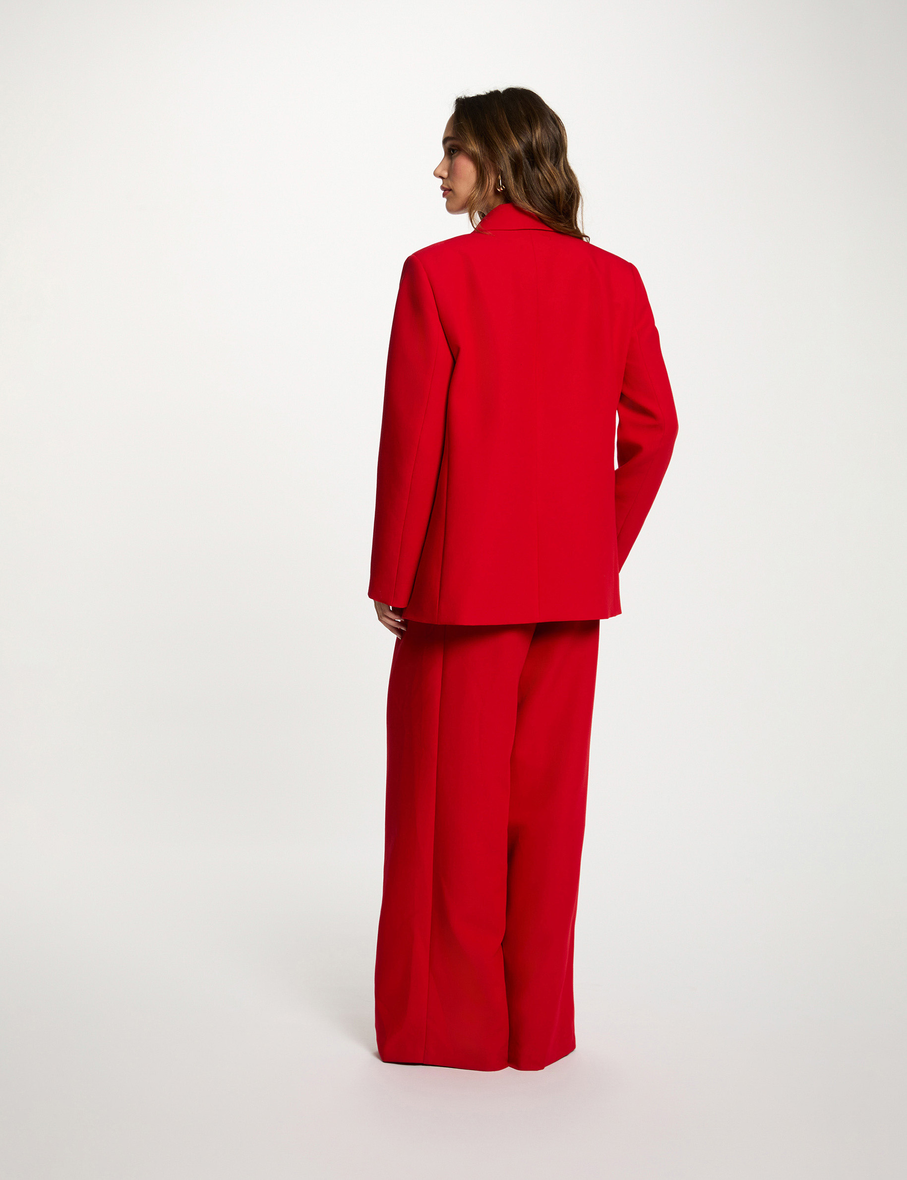 Oversized jacket red women