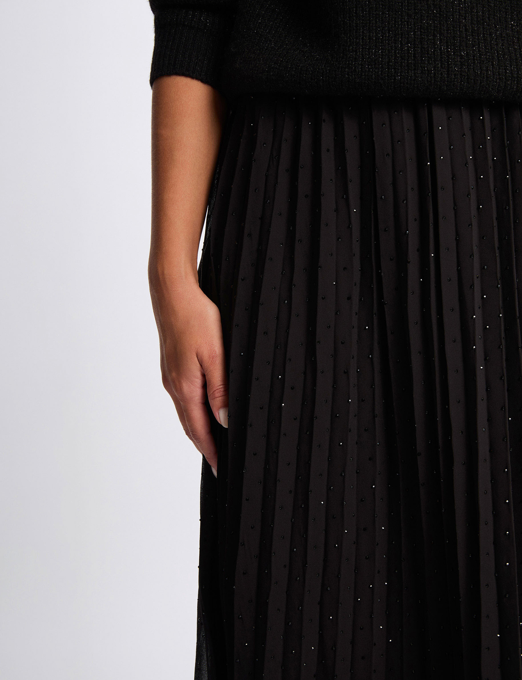 long skirt with rhinestones black women Long skirt with rhinestones black women