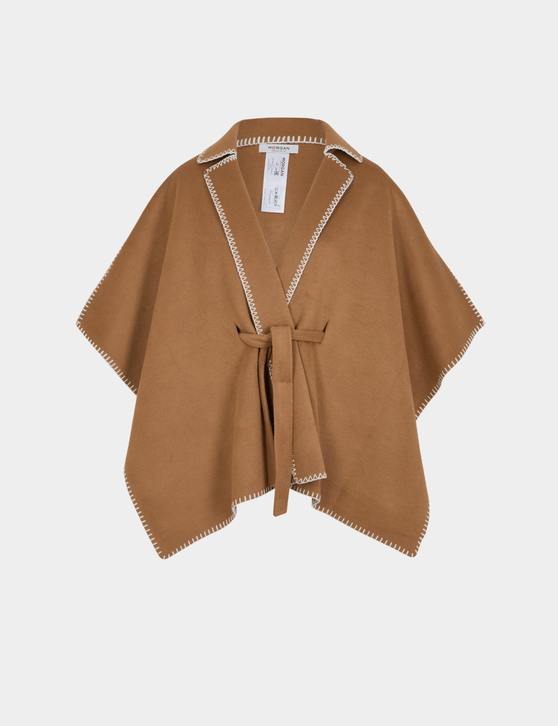 Belted cape camel women