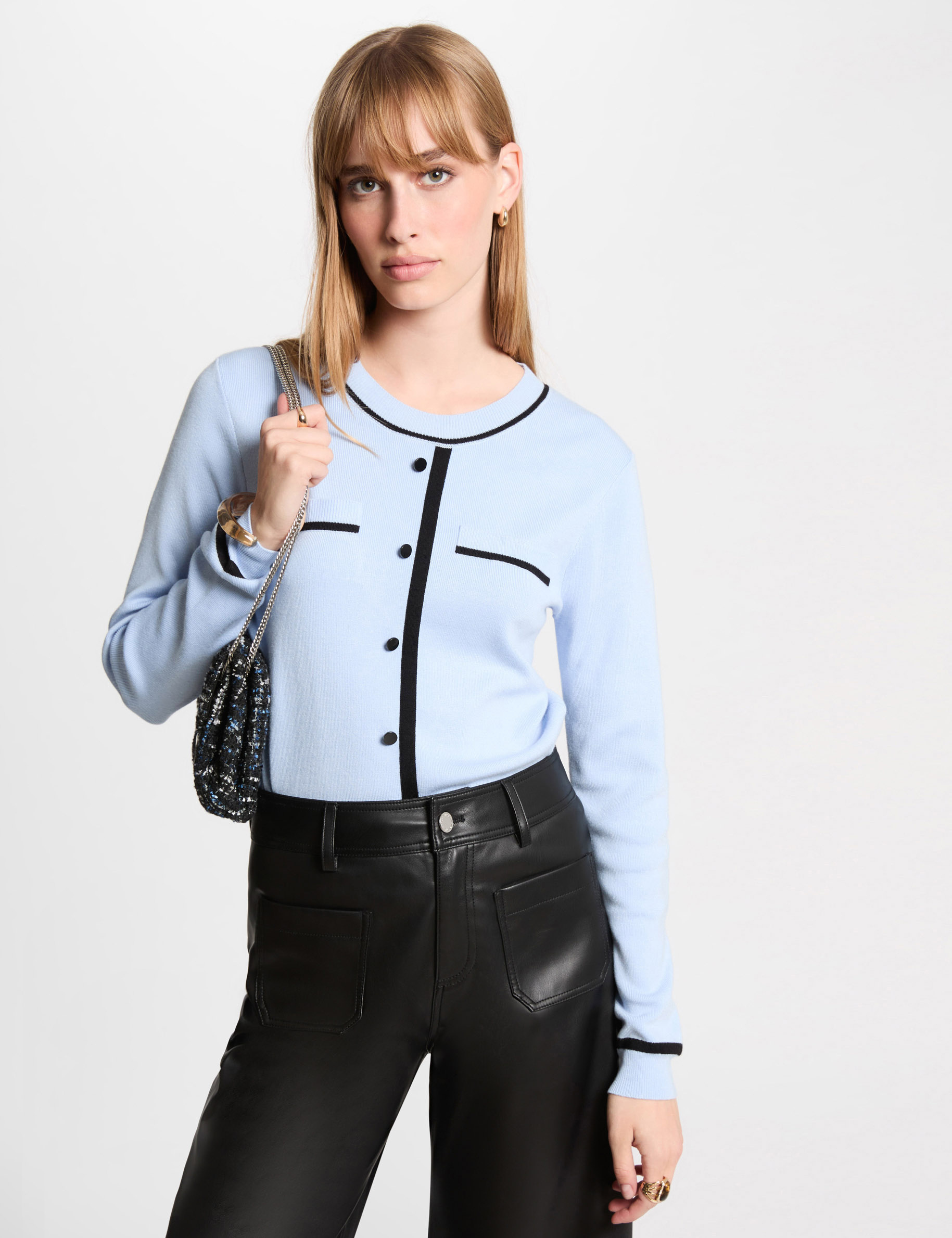 jumper round neck long sleeves sky blue women Jumper round neck long sleeves sky blue women