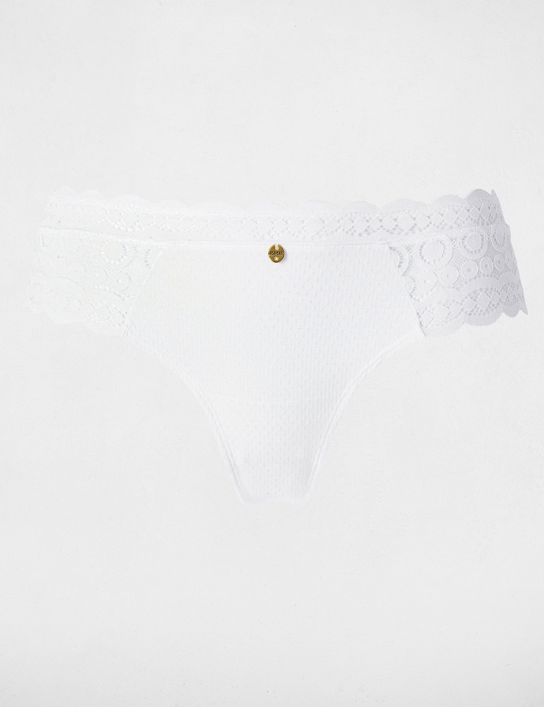 Low-rise lace shorts white women