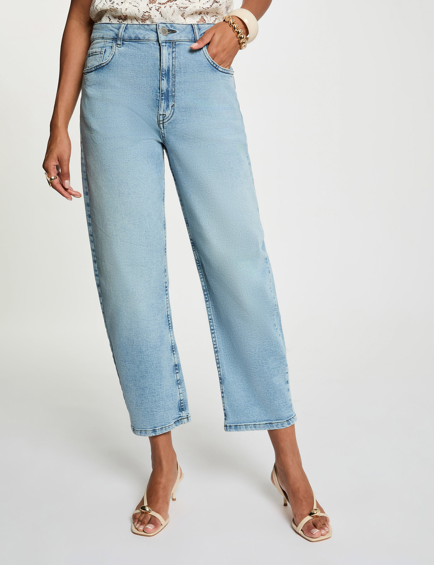 heavy stone wash denim women