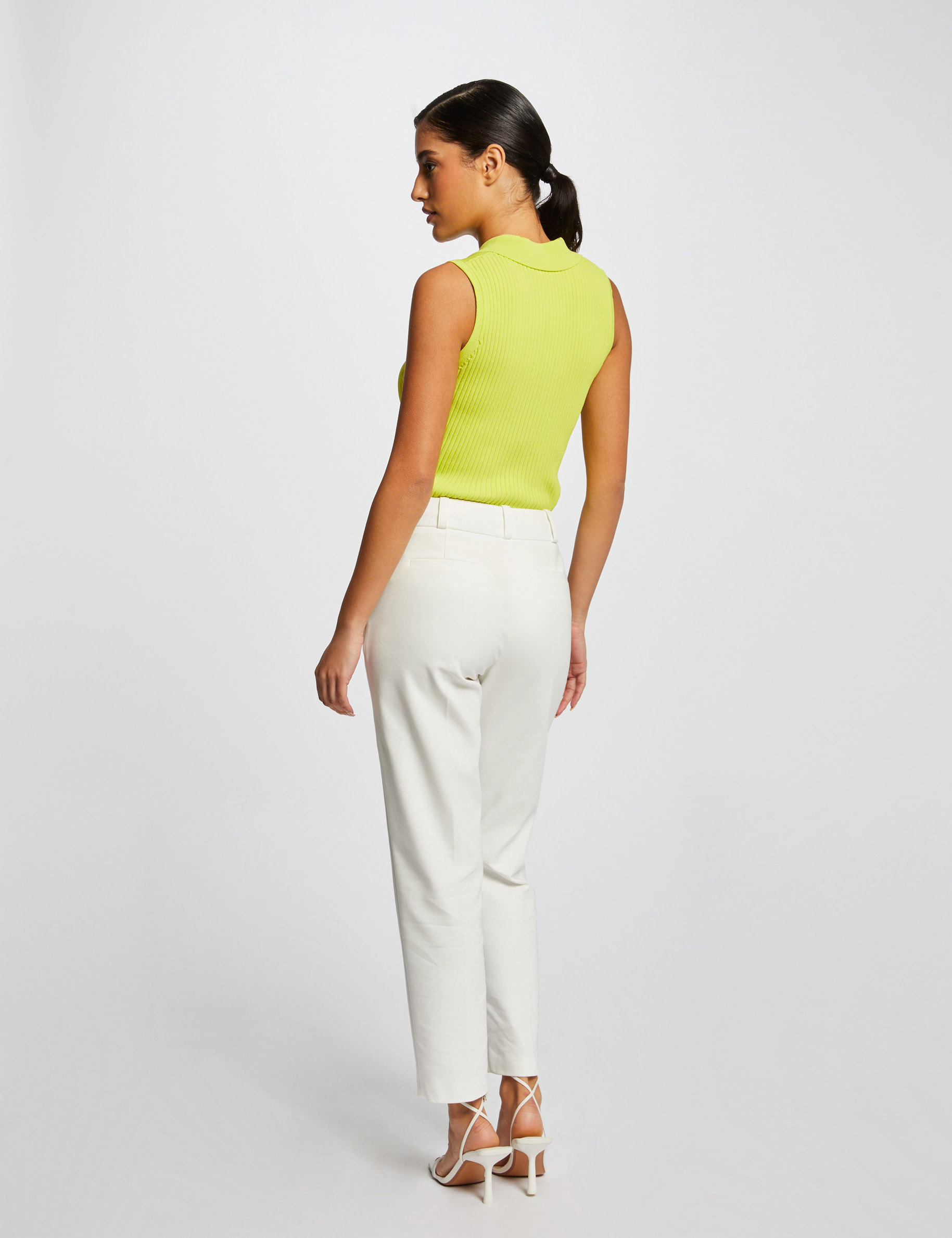 Sleeveless jumper vest top polo collar aniseed ladies' Sleeveless jumper vest top polo collar aniseed ladies'