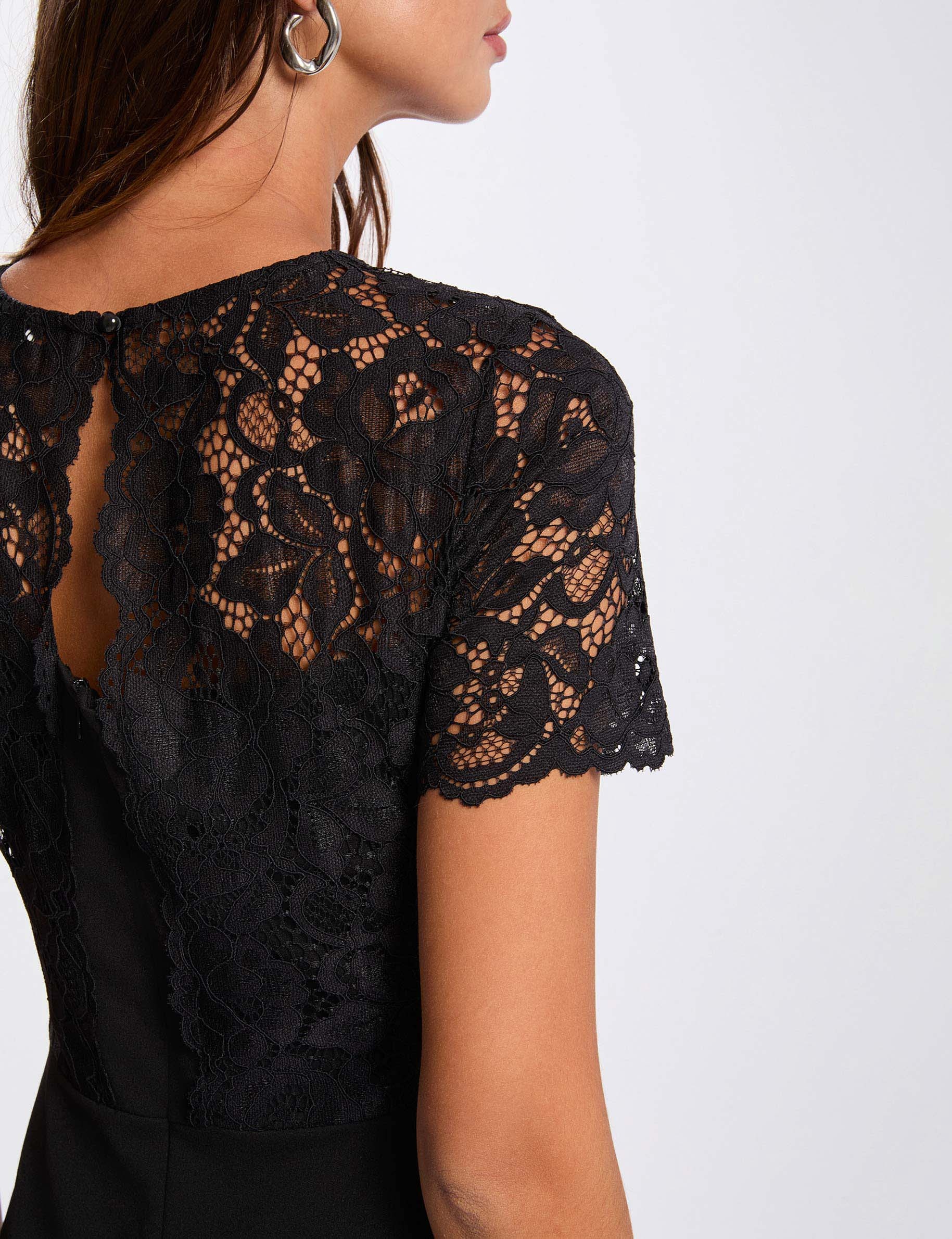 Fitted lace dress black women