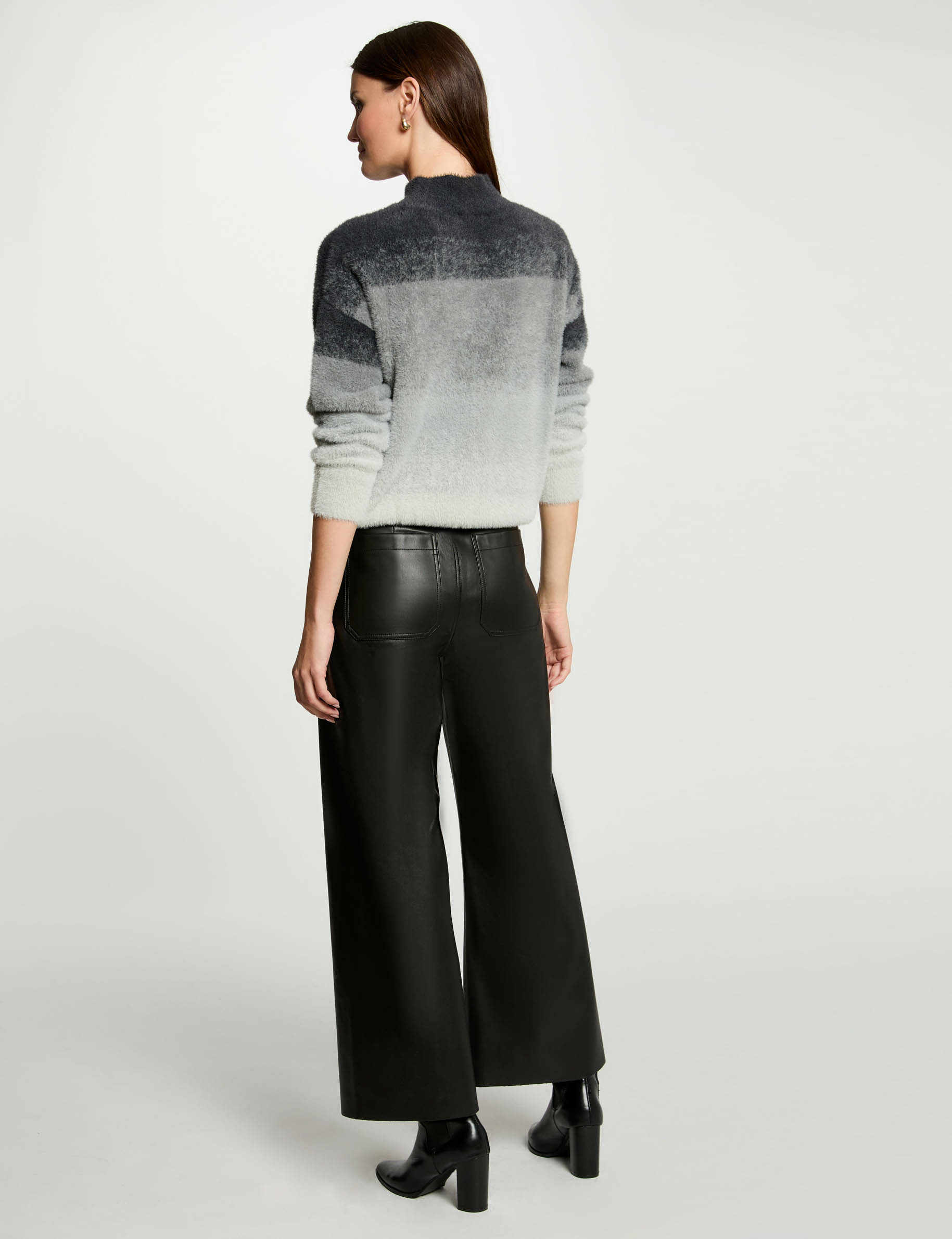 jumper high collar mid grey women Jumper high collar mid-grey women