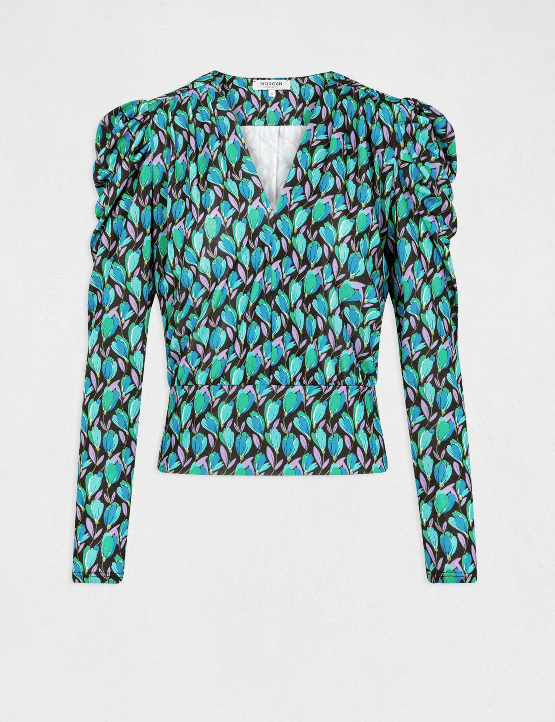 Long-sleeved t-shirt floral print multico ladies' Long-sleeved t-shirt floral print multico ladies'