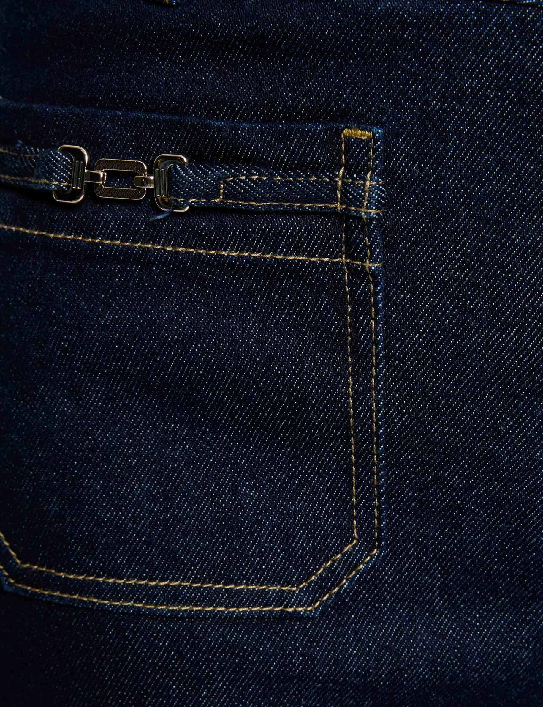 wide leg jeans with ornaments raw denim women null