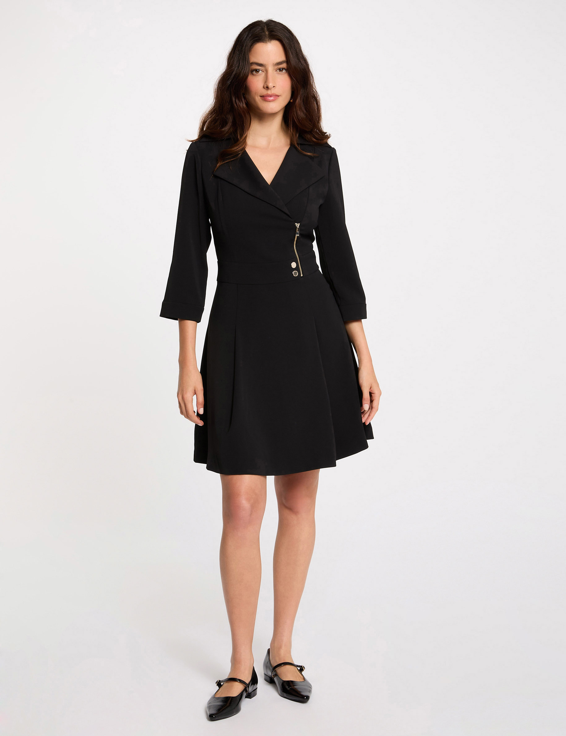 robe courte trapeze noir femme Robe courte trapèze noir femme