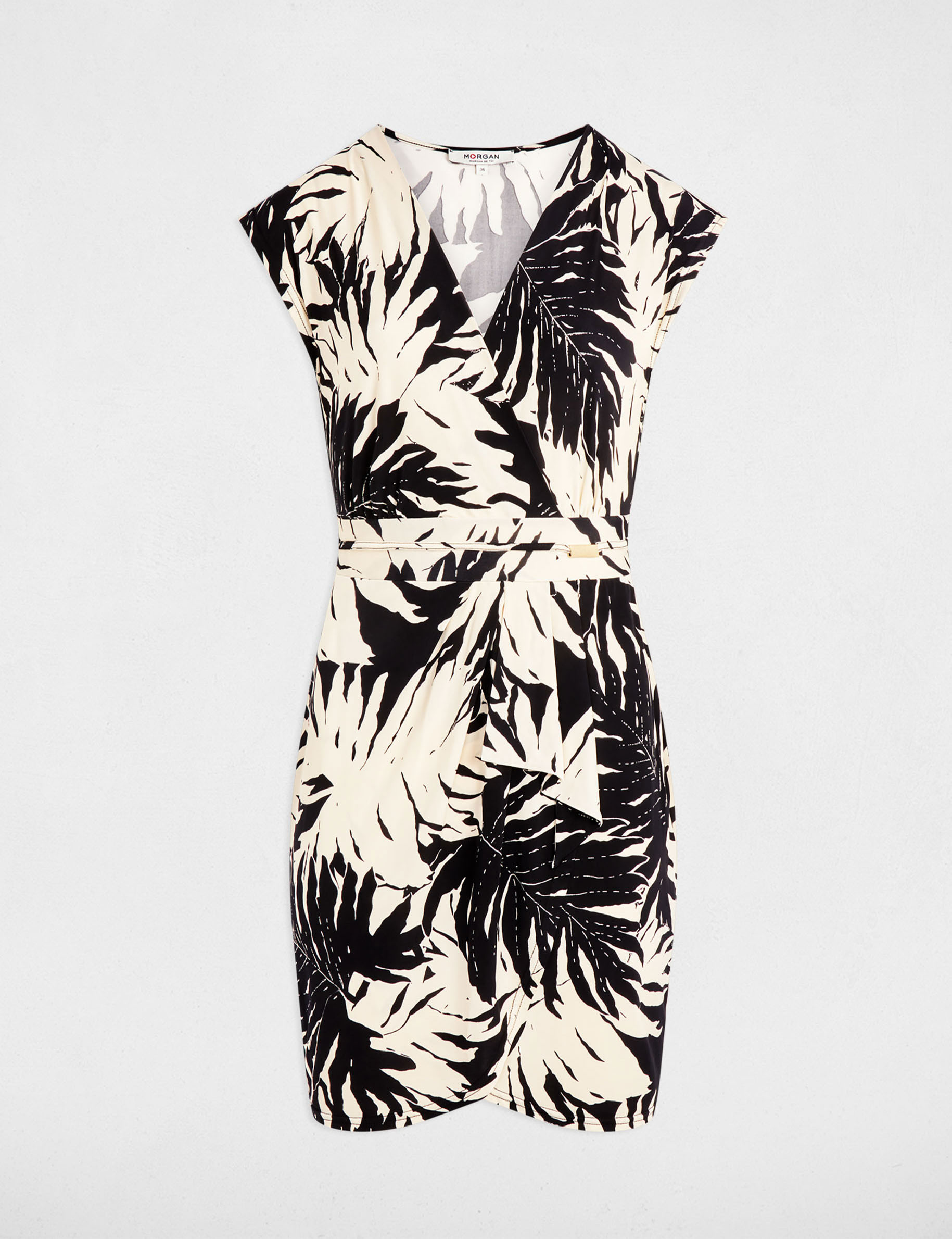Printed fitted mini dress multicolor women