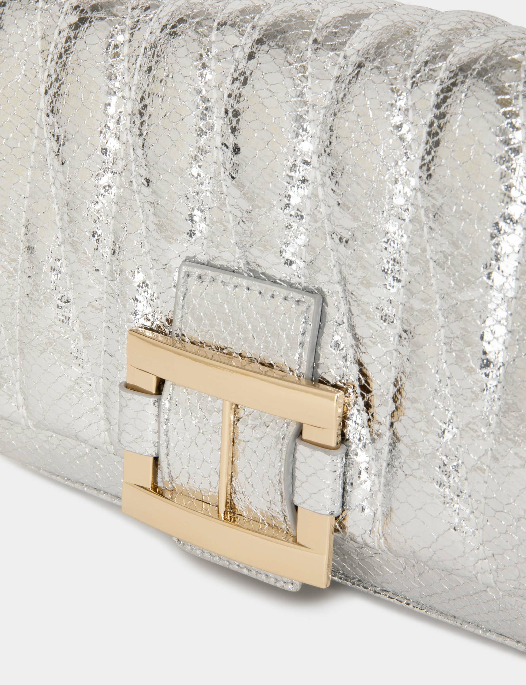 quilted bag with buckle silver ladies Quilted bag with buckle silver ladies'