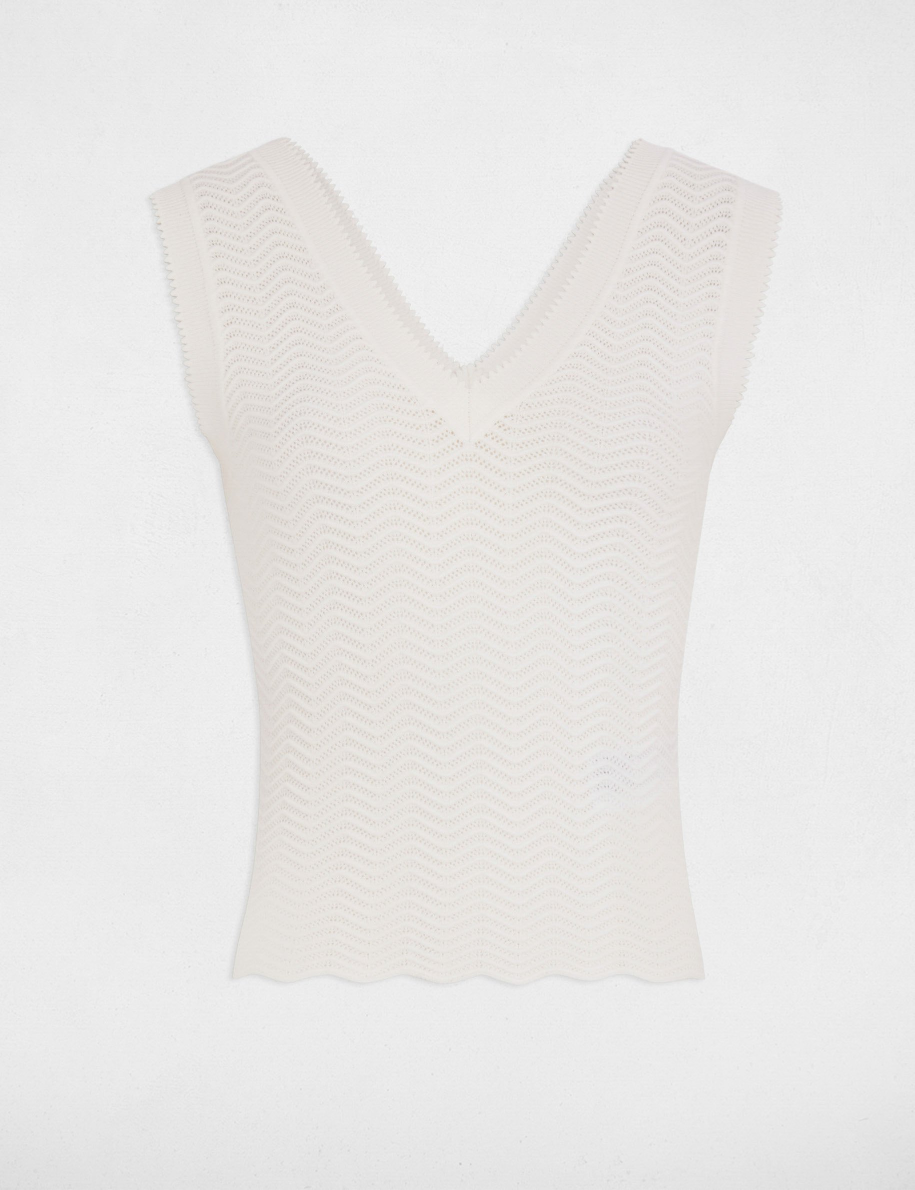 sleeveless knitted vest top white women Sleeveless knitted vest top white women