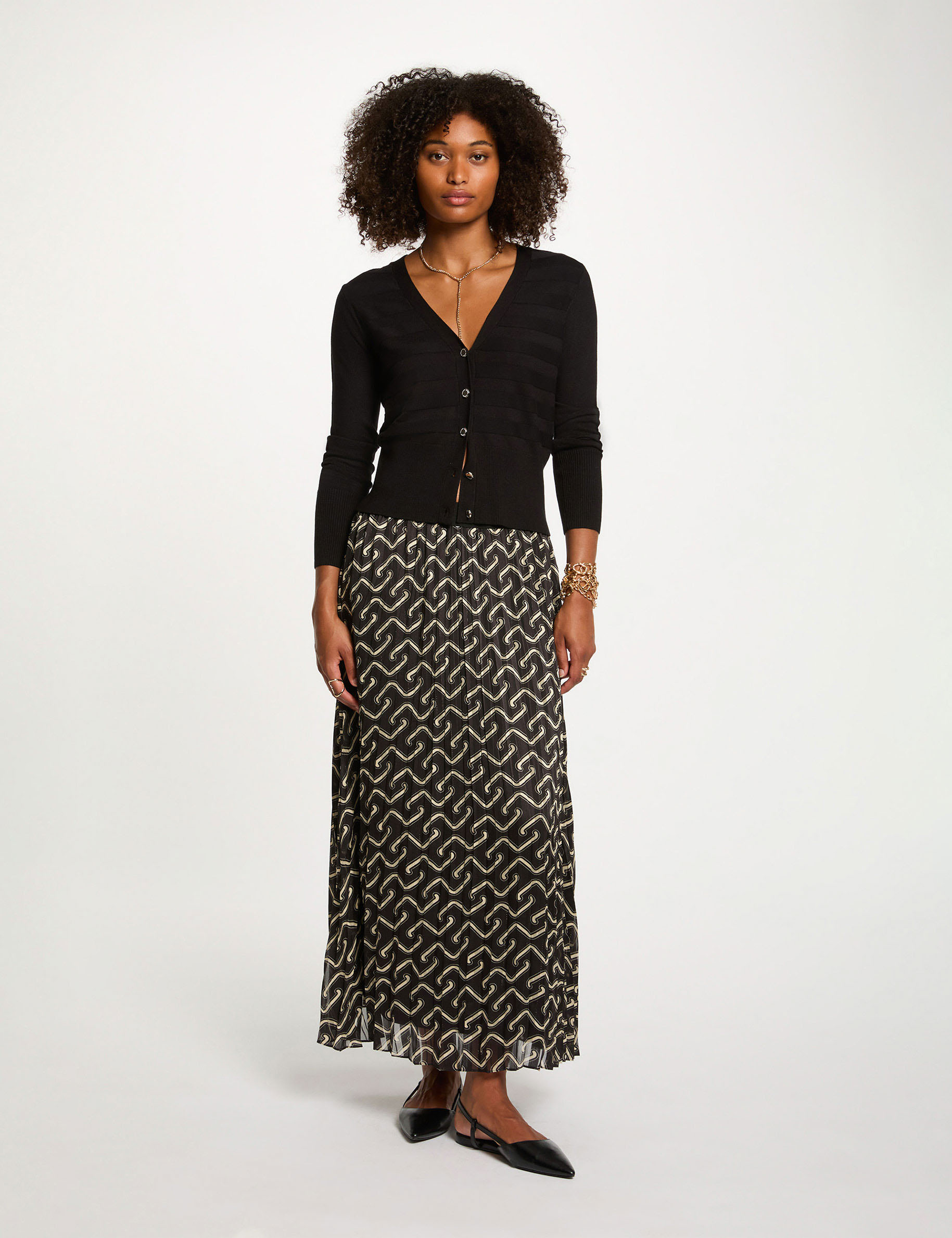 long sleeved cardigan black women Long-sleeved cardigan black women