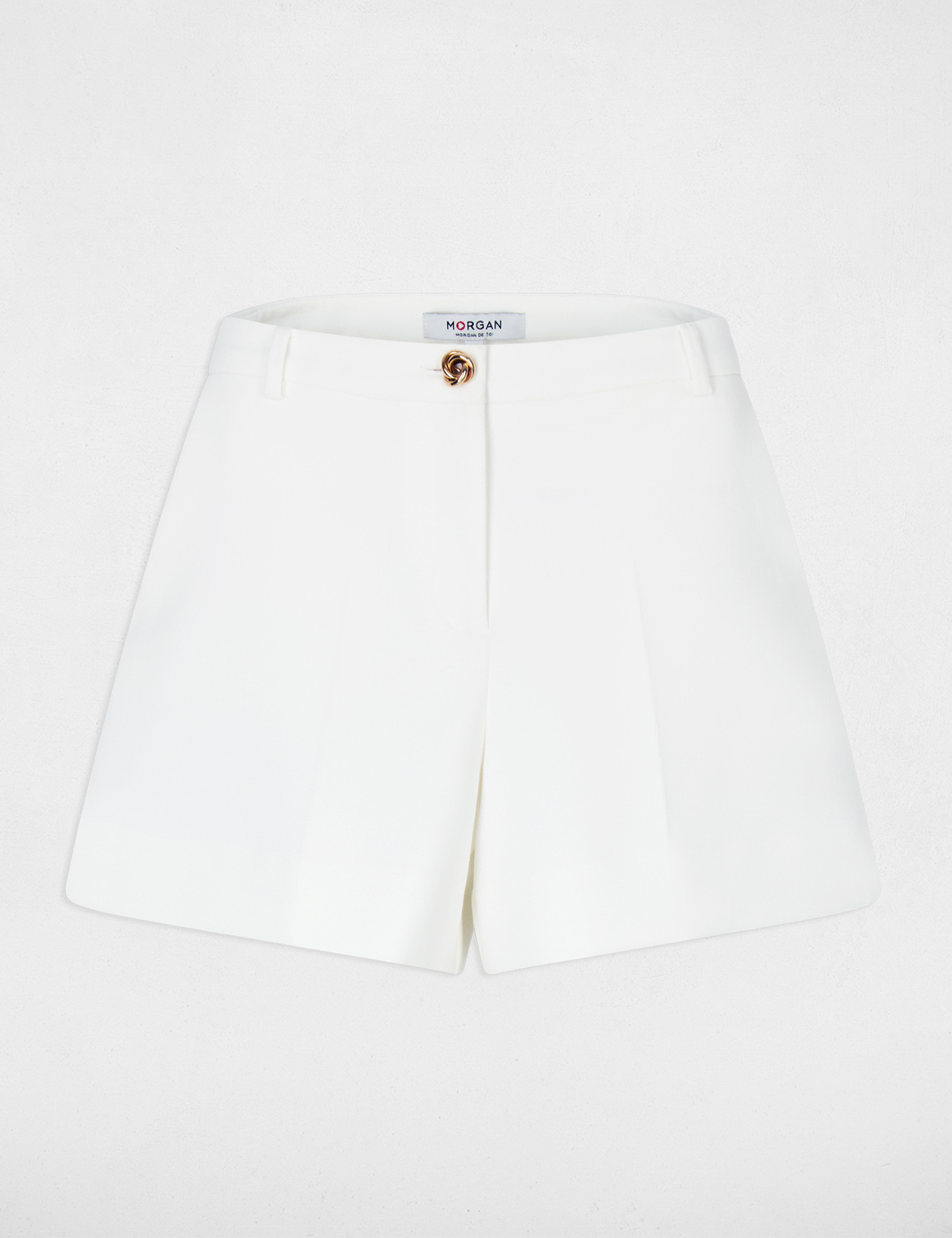 Shorts with decorative button white women