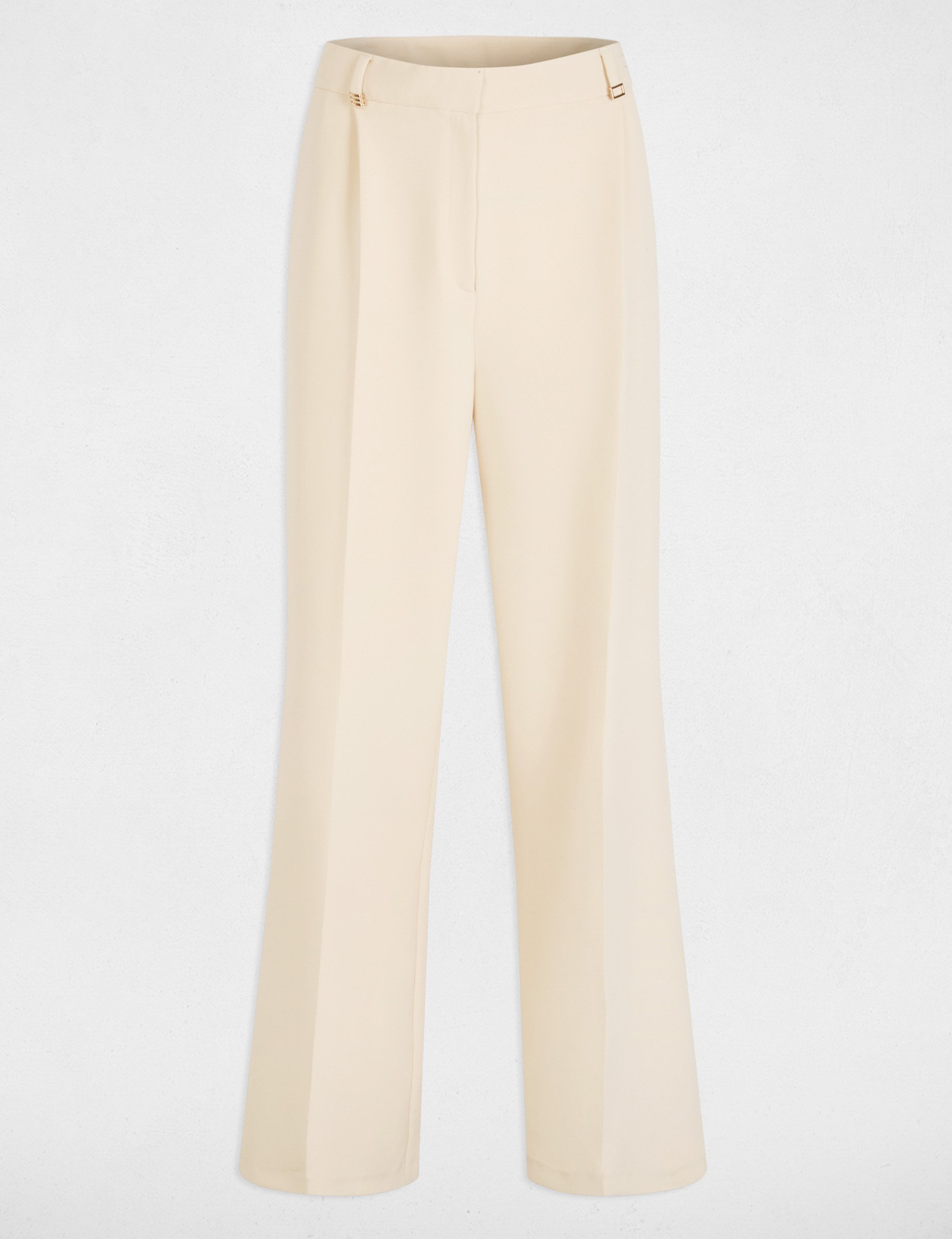 pantalon large a pinces creme femme Pantalon large à pinces creme femme