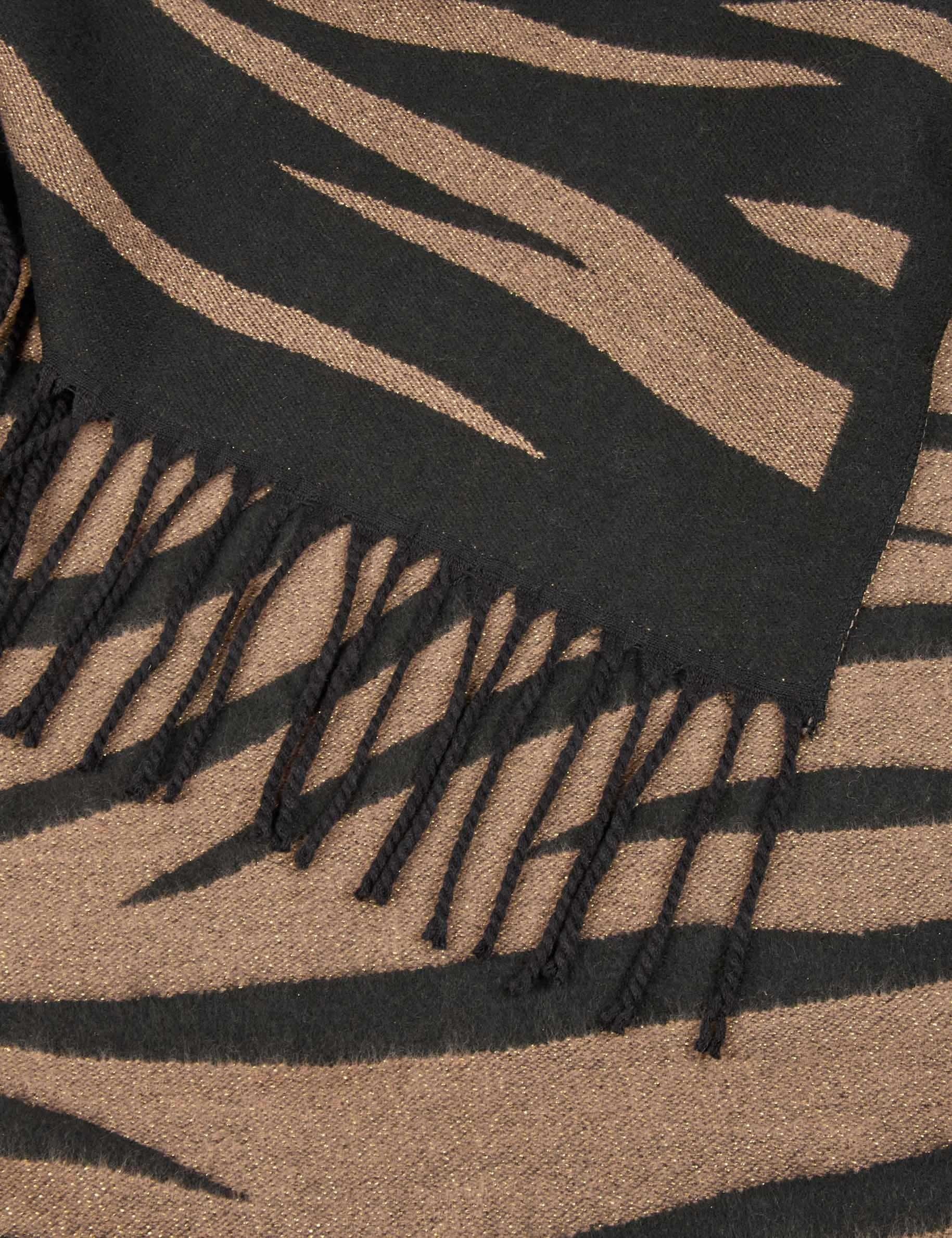 scarf with zebra print multicolor women Scarf with zebra print multicolor women