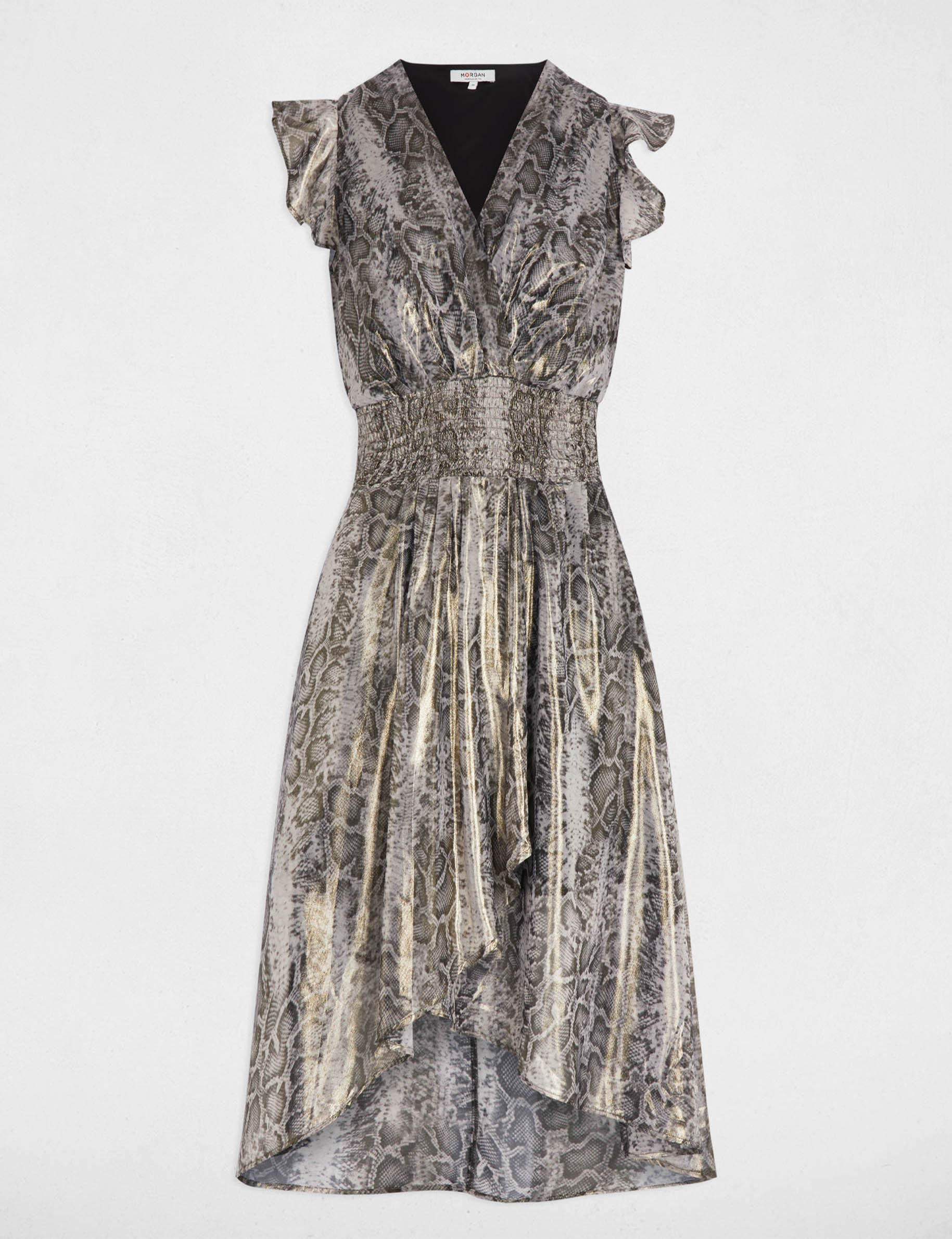 Long wrap dress multicolor women