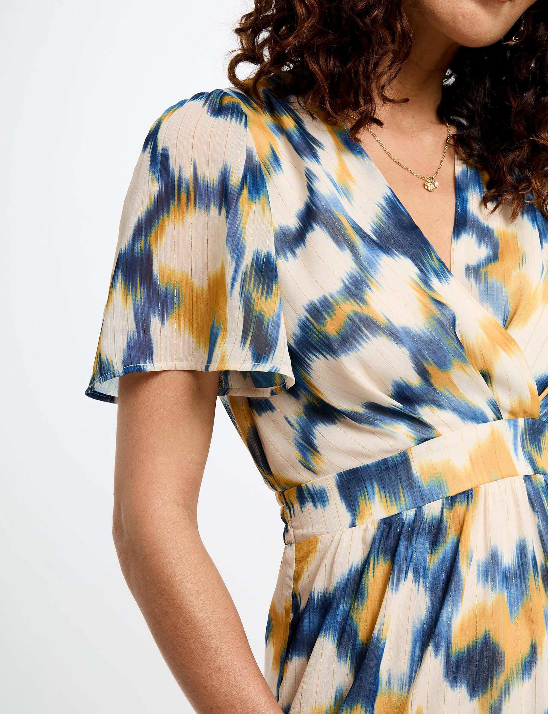 Printed maxi straight dress multicolor women