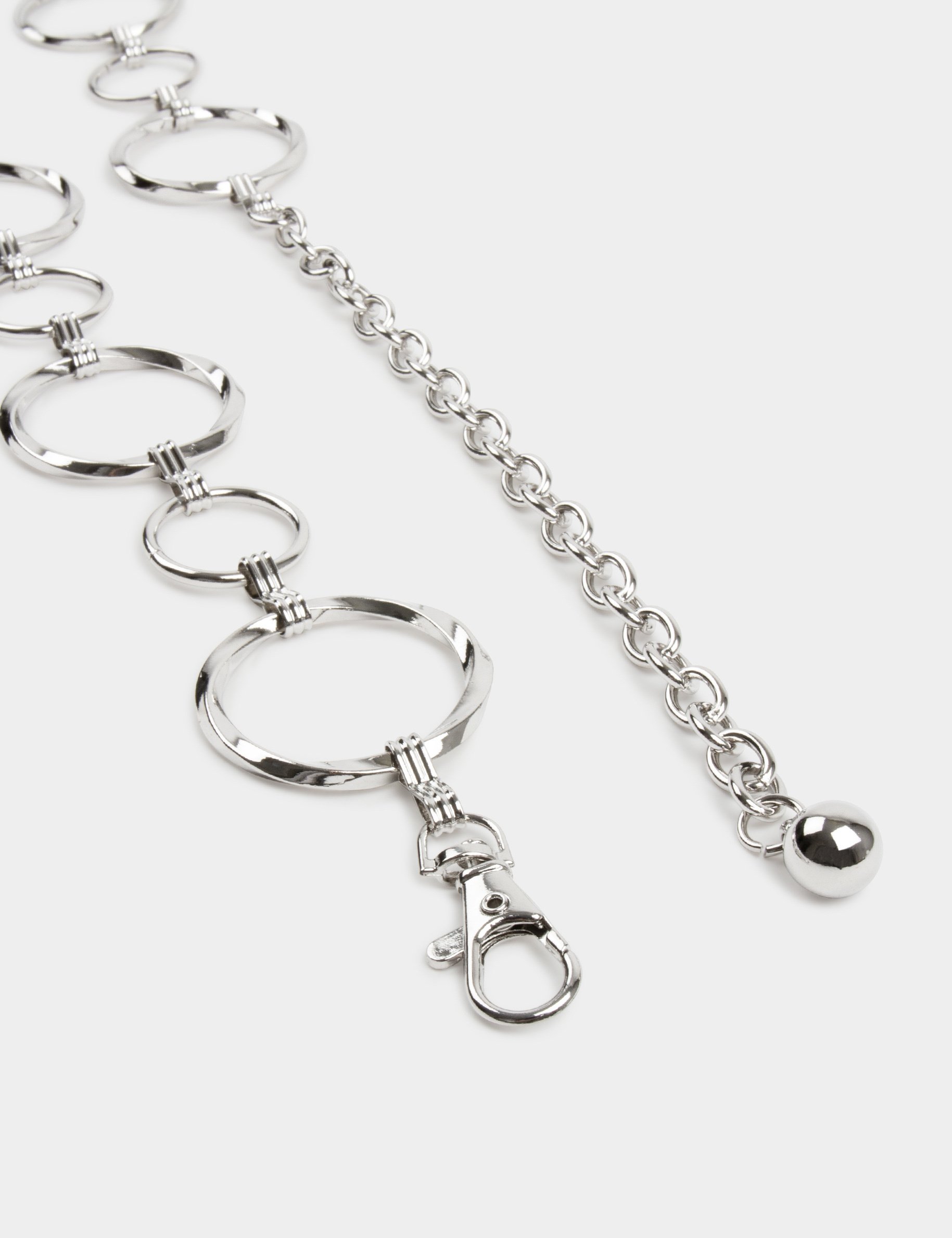 belt with metal rings silver color women Belt with metal rings silver color women
