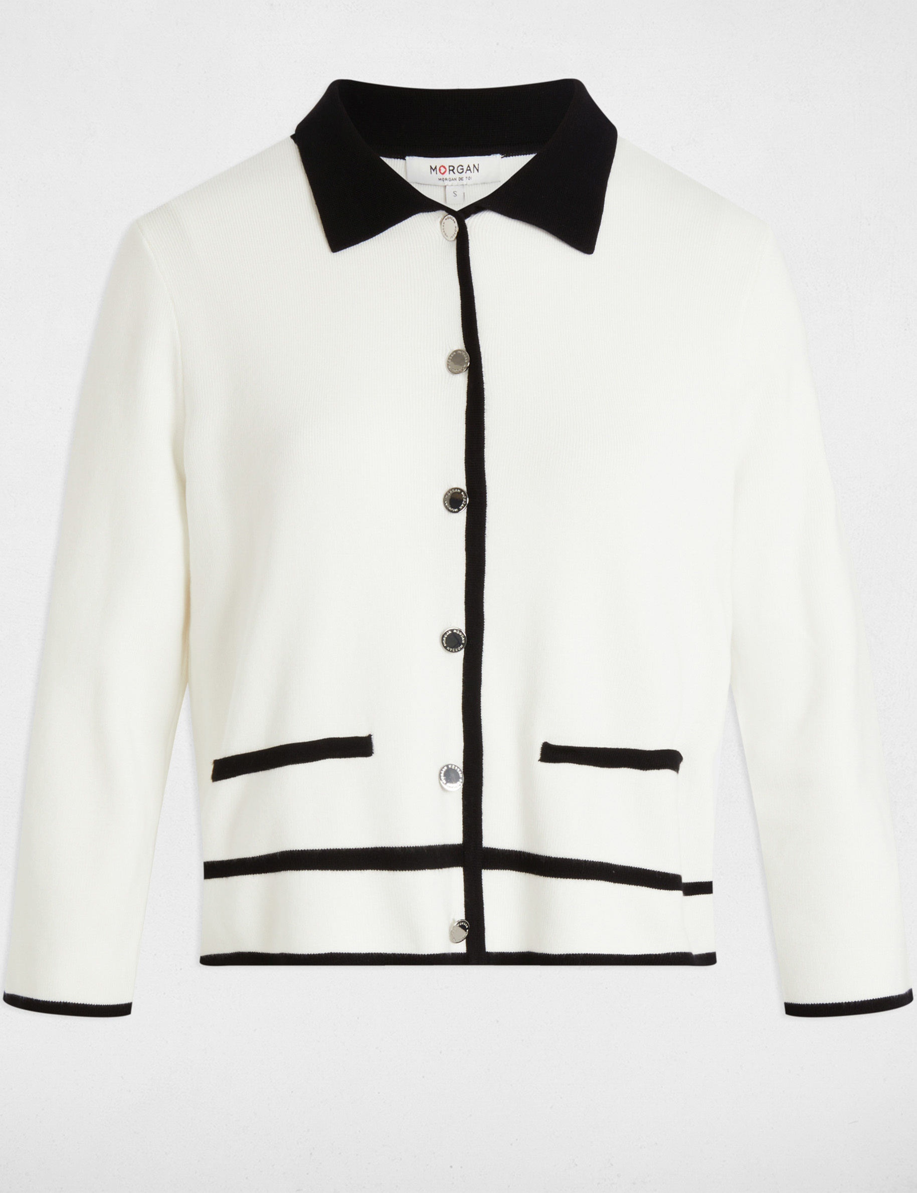 cardigan 34 length sleeves white women Cardigan 3/4-length sleeves white women
