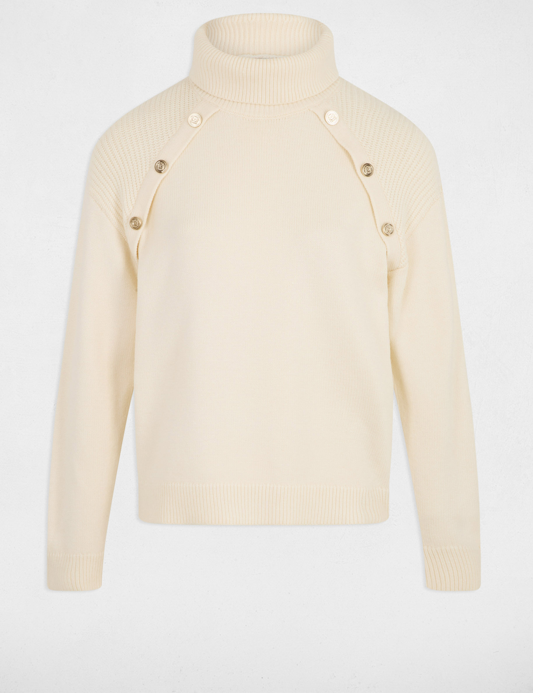 Turtleneck sweater ivory women