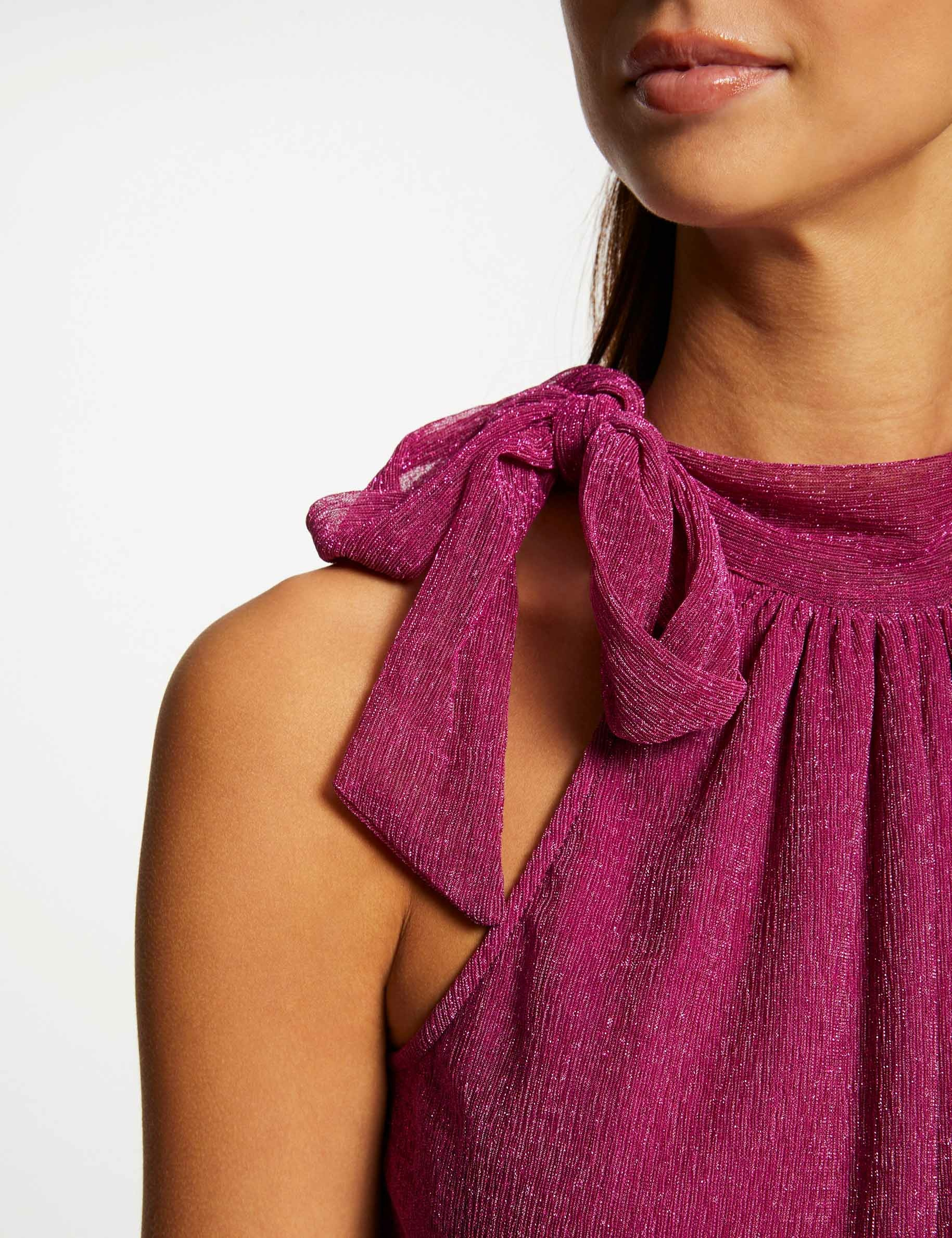 Vest top halter neck with bow pink ladies' Vest top halter neck with bow pink ladies'